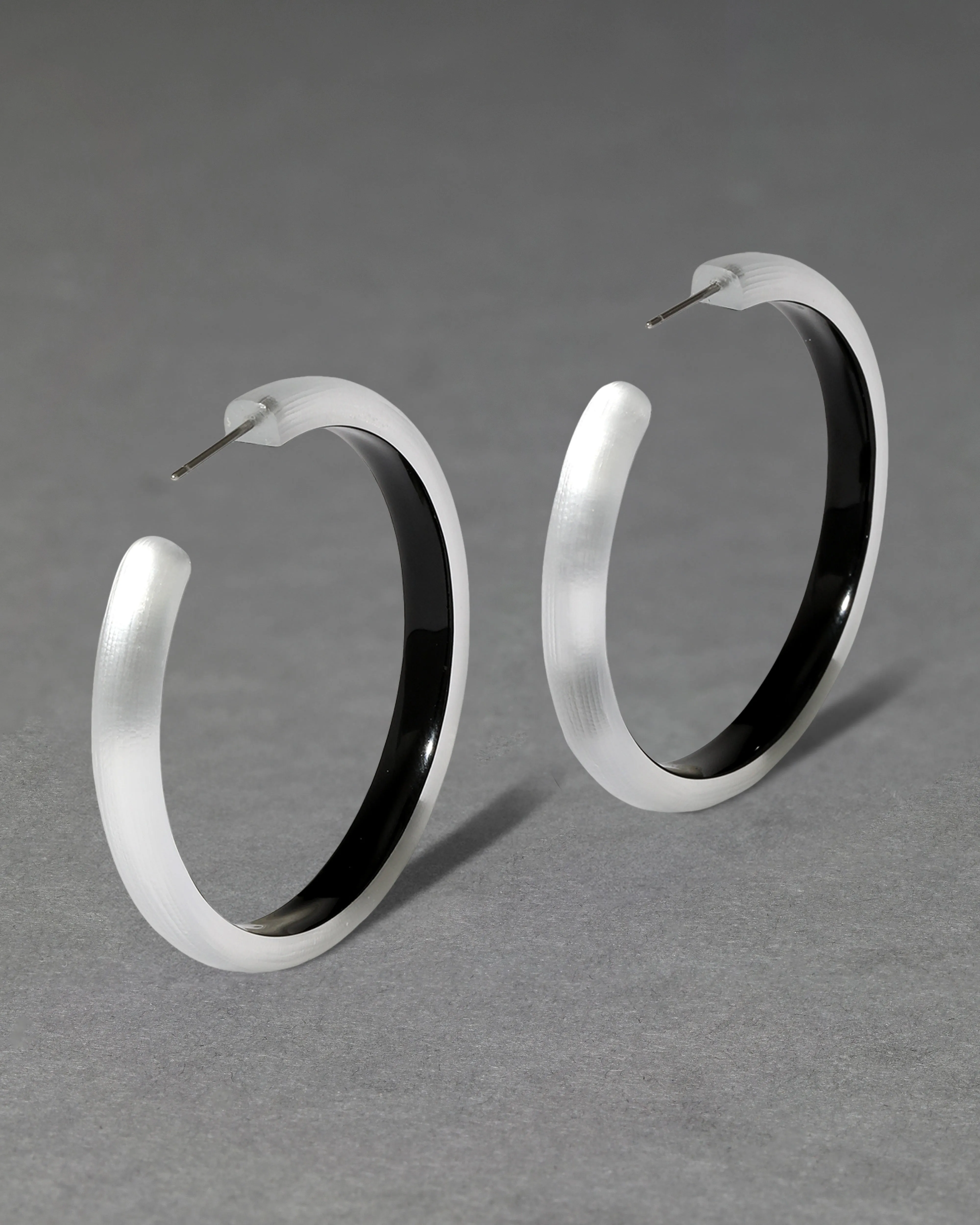 Skinny Lucite Hoop Earring- Silver sold by Alexis Bittar product image thumbnail 3
