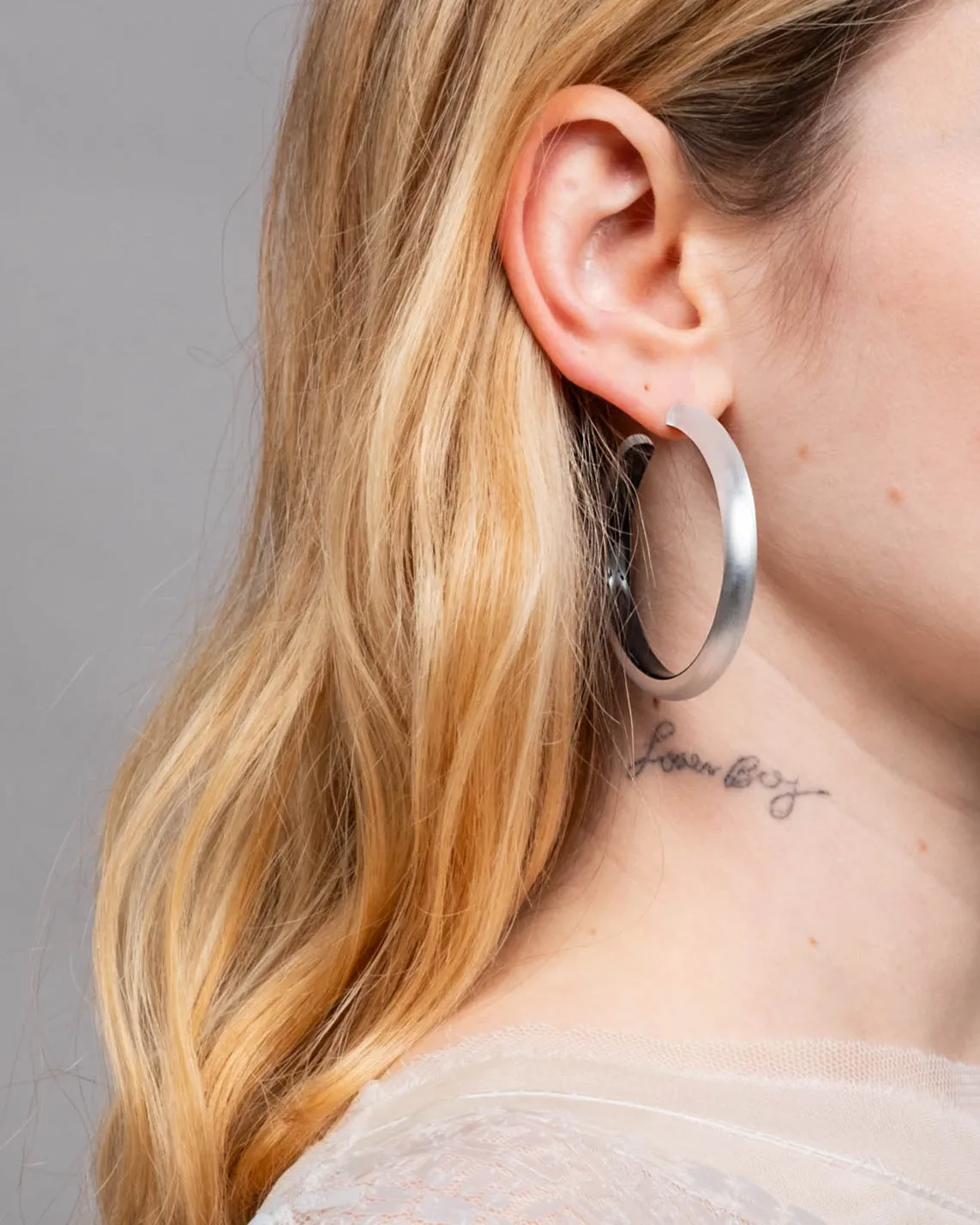 Skinny Lucite Hoop Earring- Silver sold by Alexis Bittar product image thumbnail 2