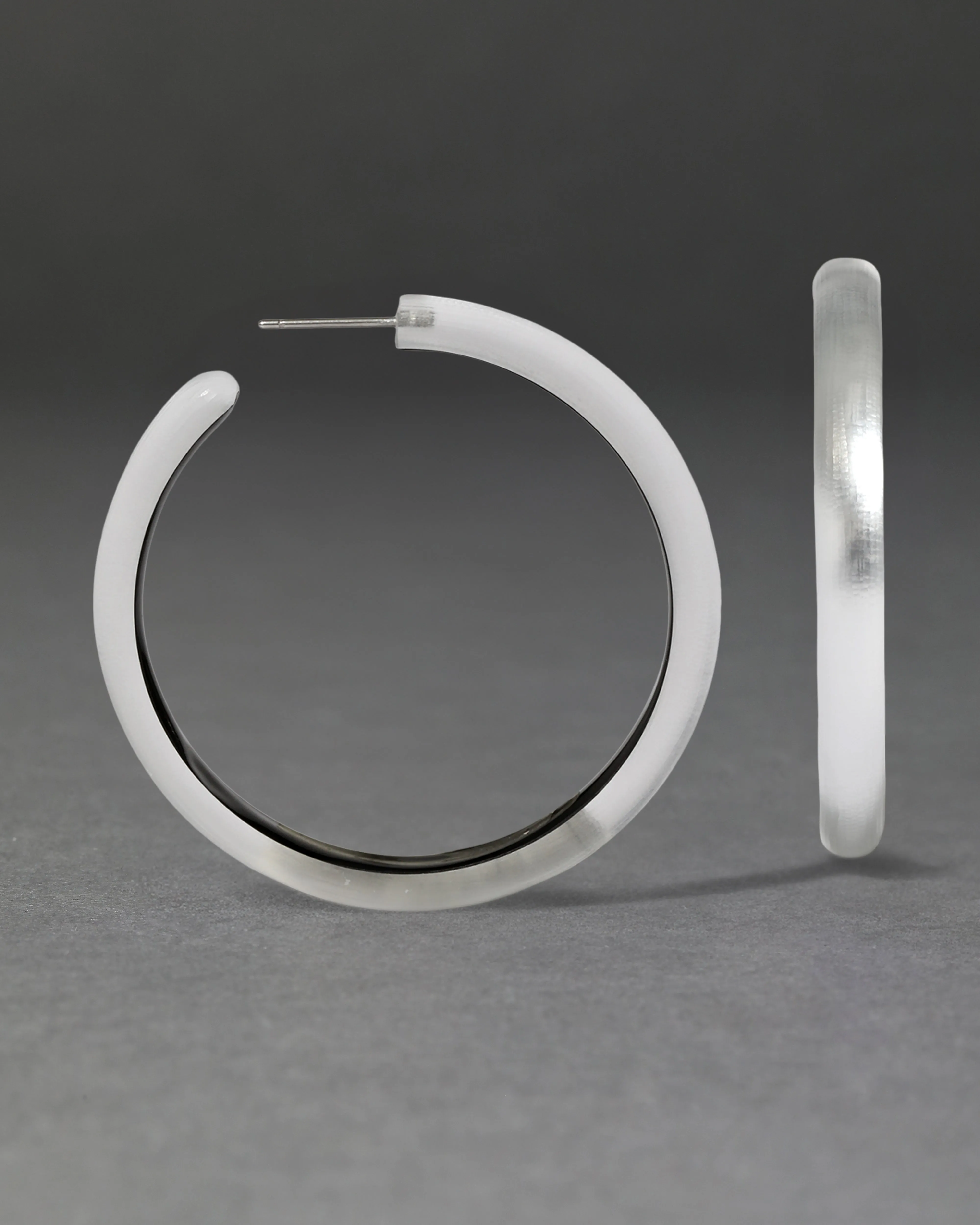 Skinny Lucite Hoop Earring- Silver sold by Alexis Bittar product image thumbnail 4