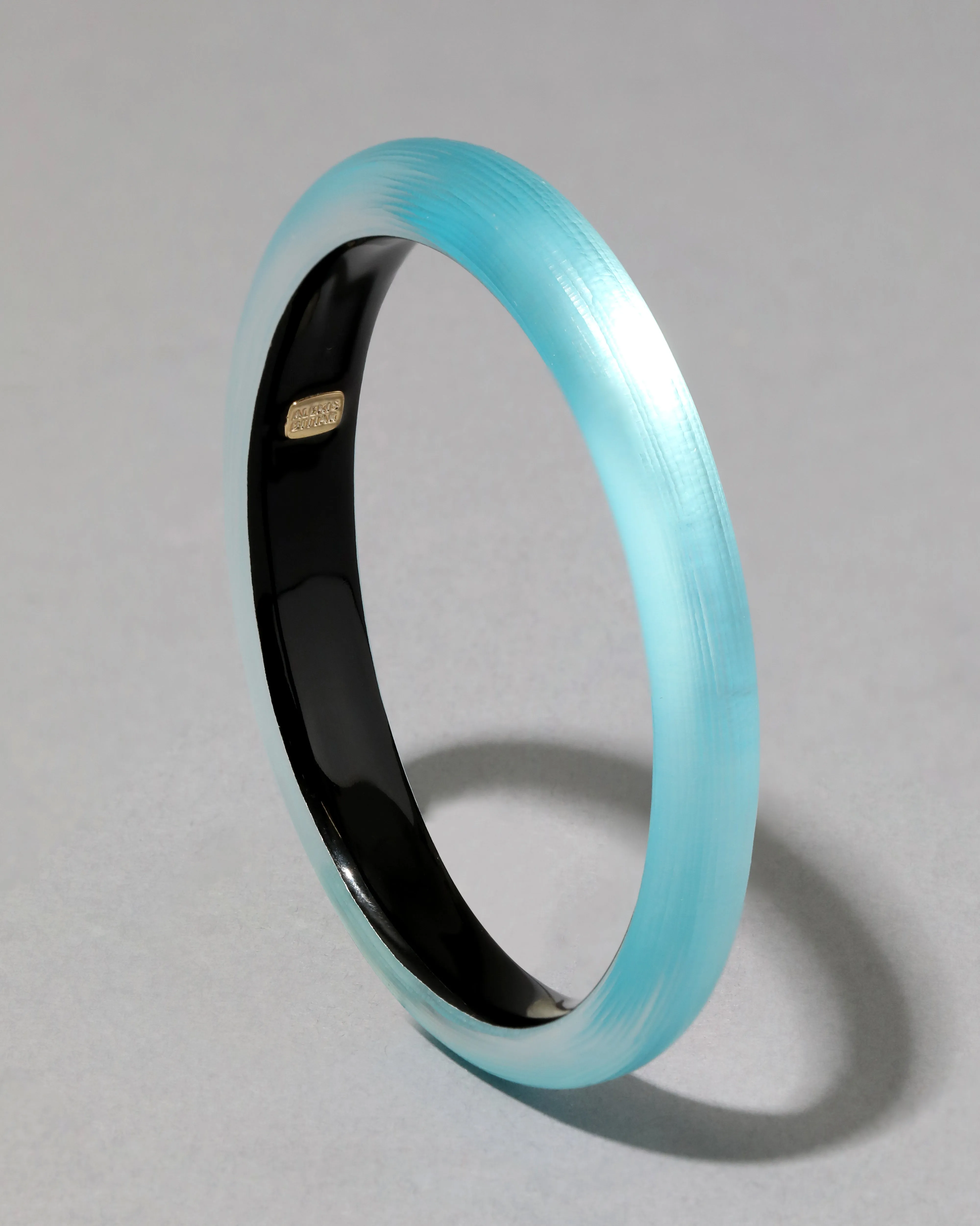 Luminous Lucite Skinny Bangle Bracelet- Icy Blue sold by Alexis Bittar product image thumbnail 3