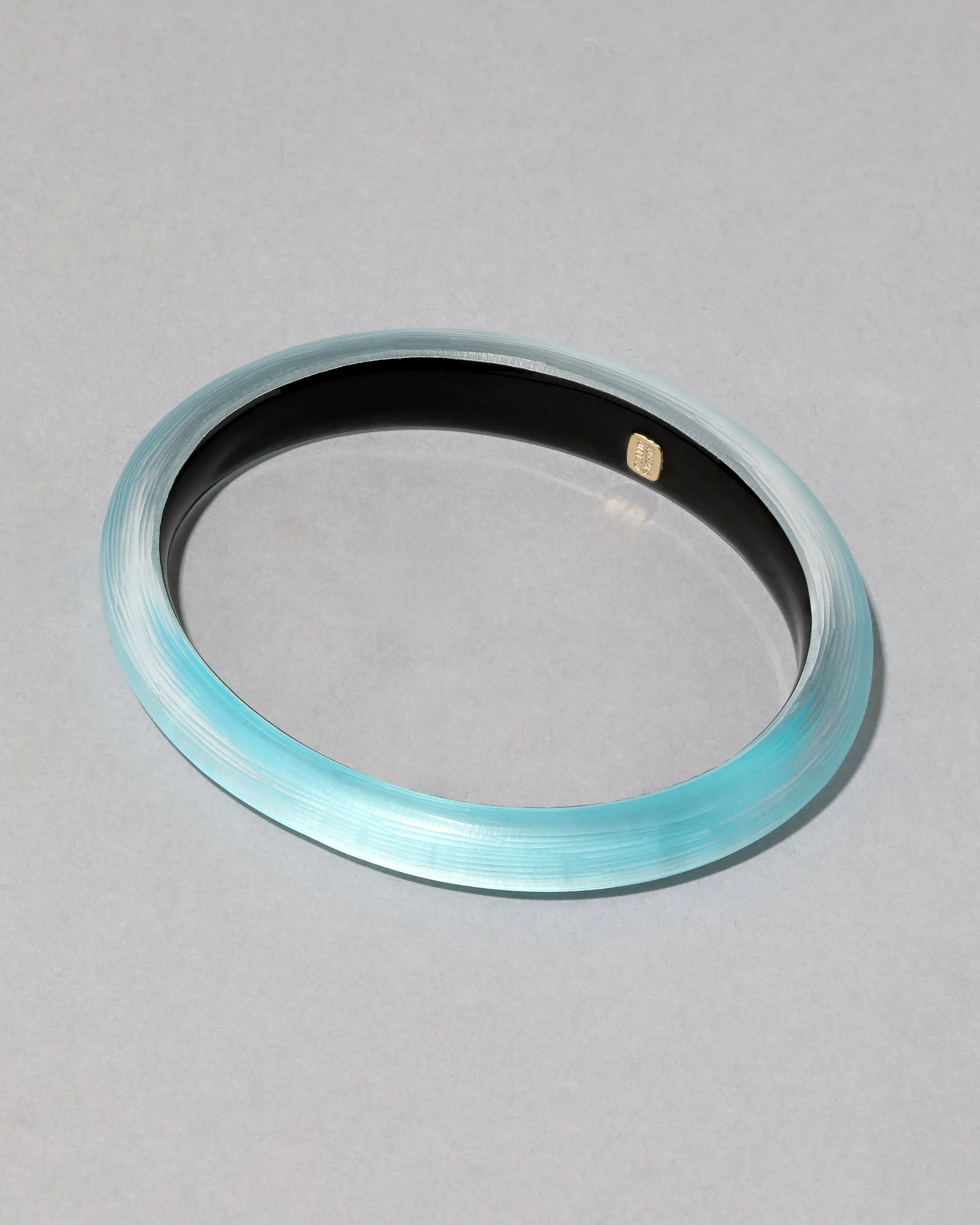 Luminous Lucite Skinny Bangle Bracelet- Icy Blue sold by Alexis Bittar product image thumbnail 4
