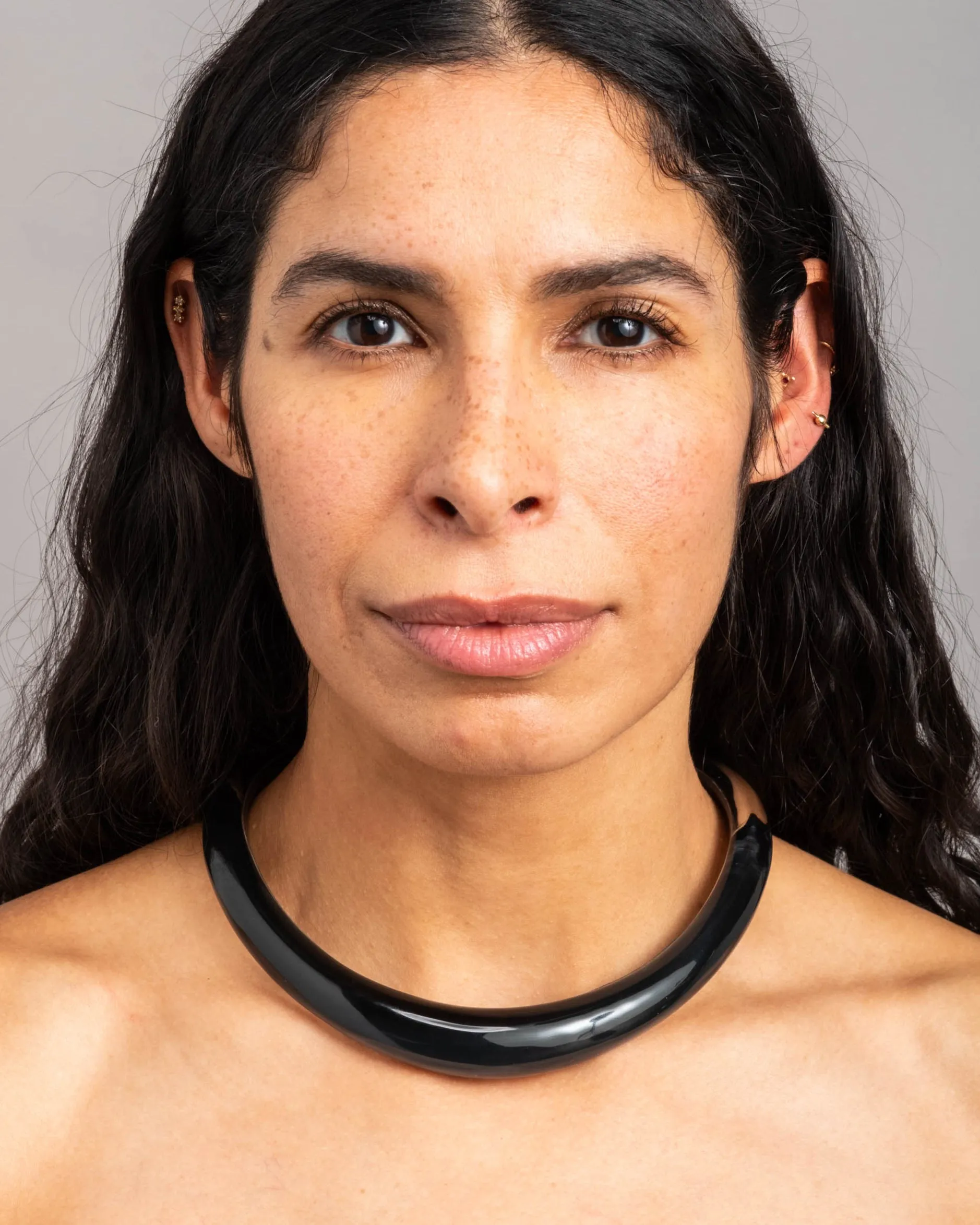 Lucite Collar Necklace- Onyx sold by Alexis Bittar product image thumbnail 2