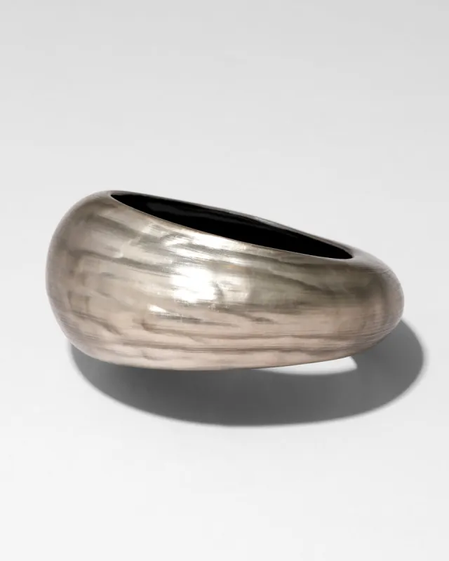 Puffy Lucite Tapered Bangle Bracelet- Charcoal sold by Alexis Bittar