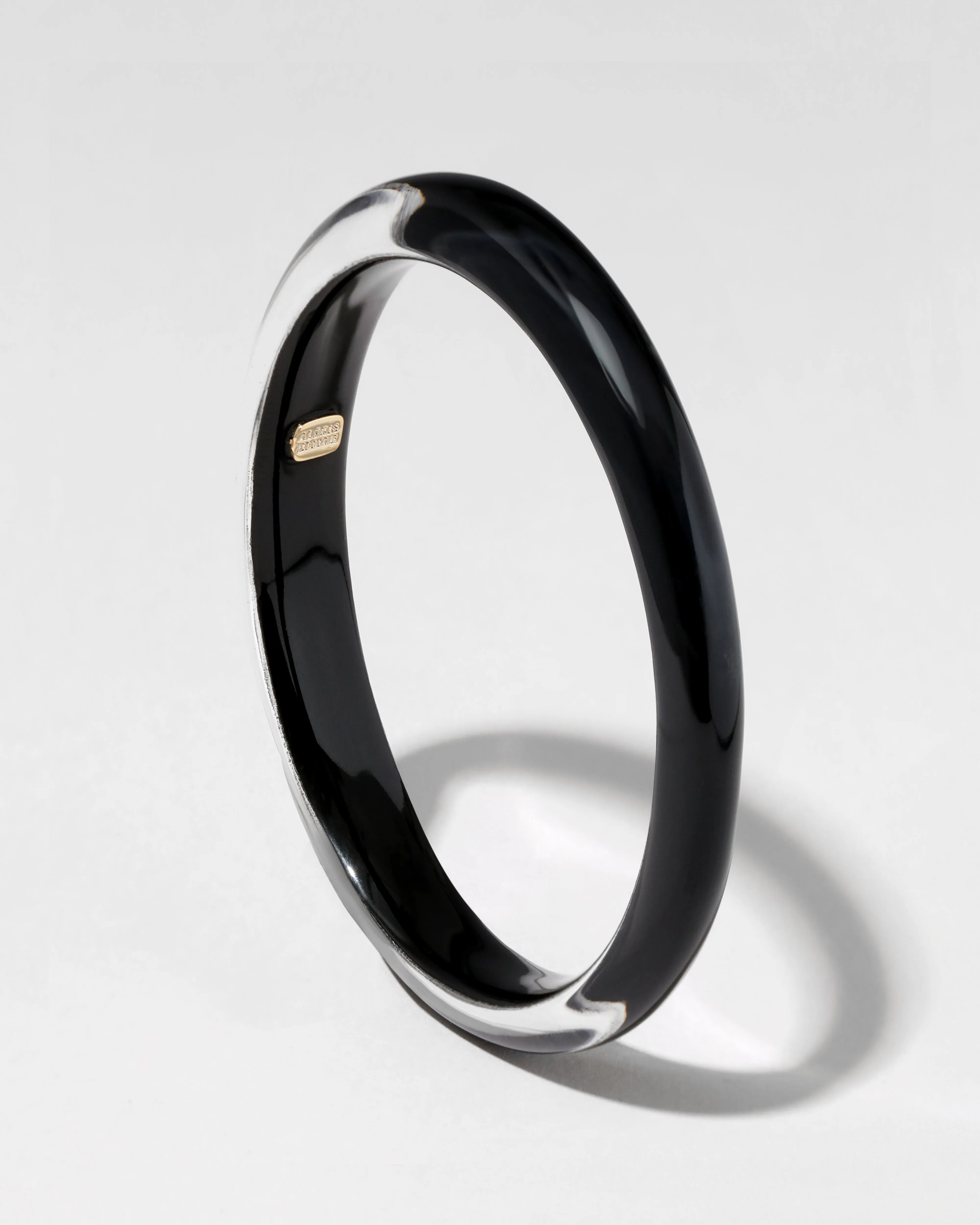 Lucite Skinny Bangle Bracelet- Onyx sold by Alexis Bittar product image thumbnail 3