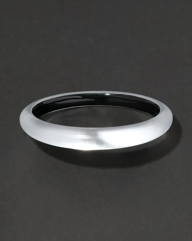 Lucite Skinny Bangle Bracelet- Silver sold by Alexis Bittar