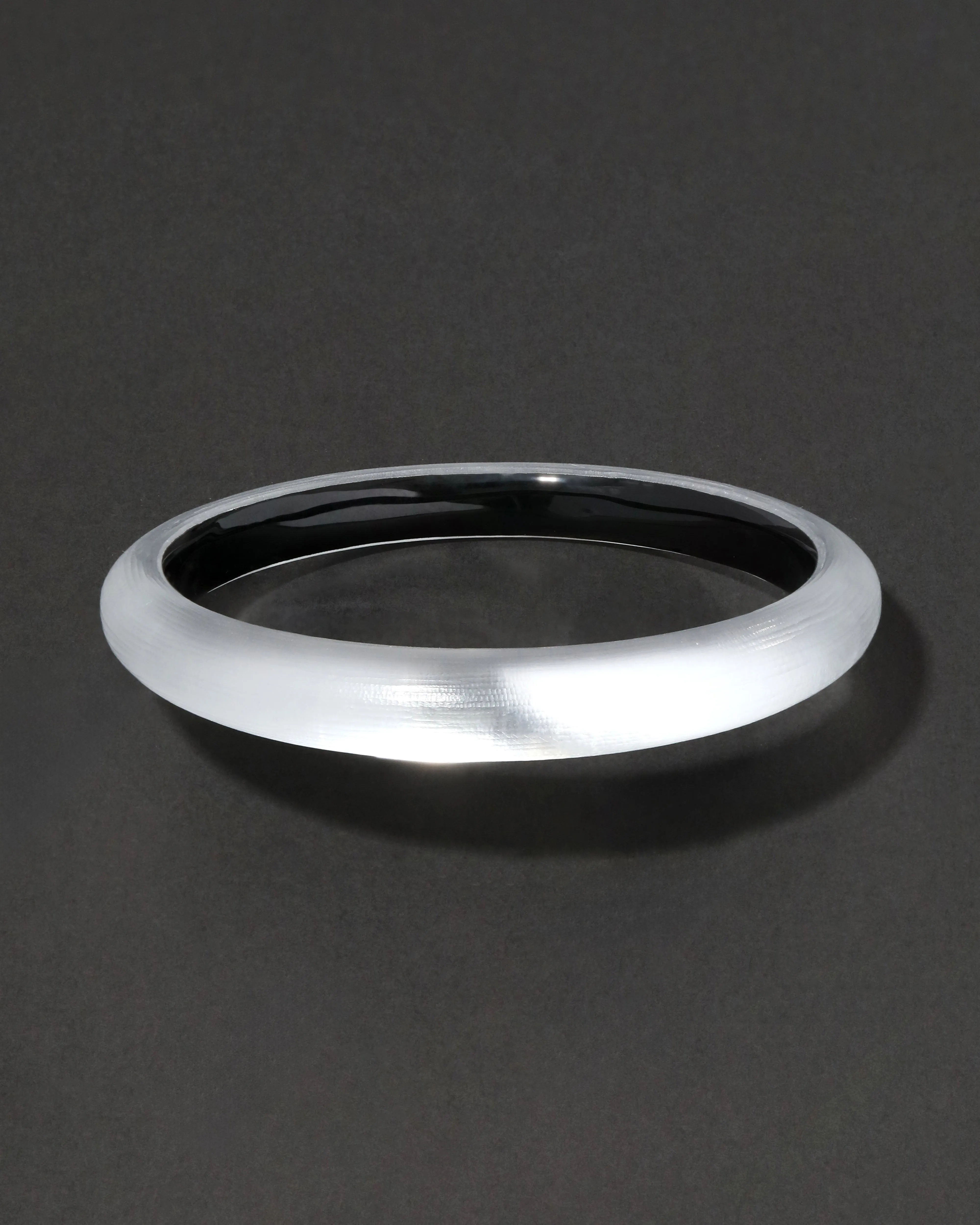 Lucite Skinny Bangle Bracelet- Silver sold by Alexis Bittar