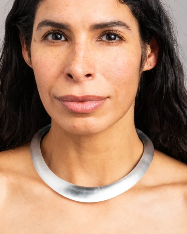 Lucite Collar Necklace- Silver sold by Alexis Bittar
