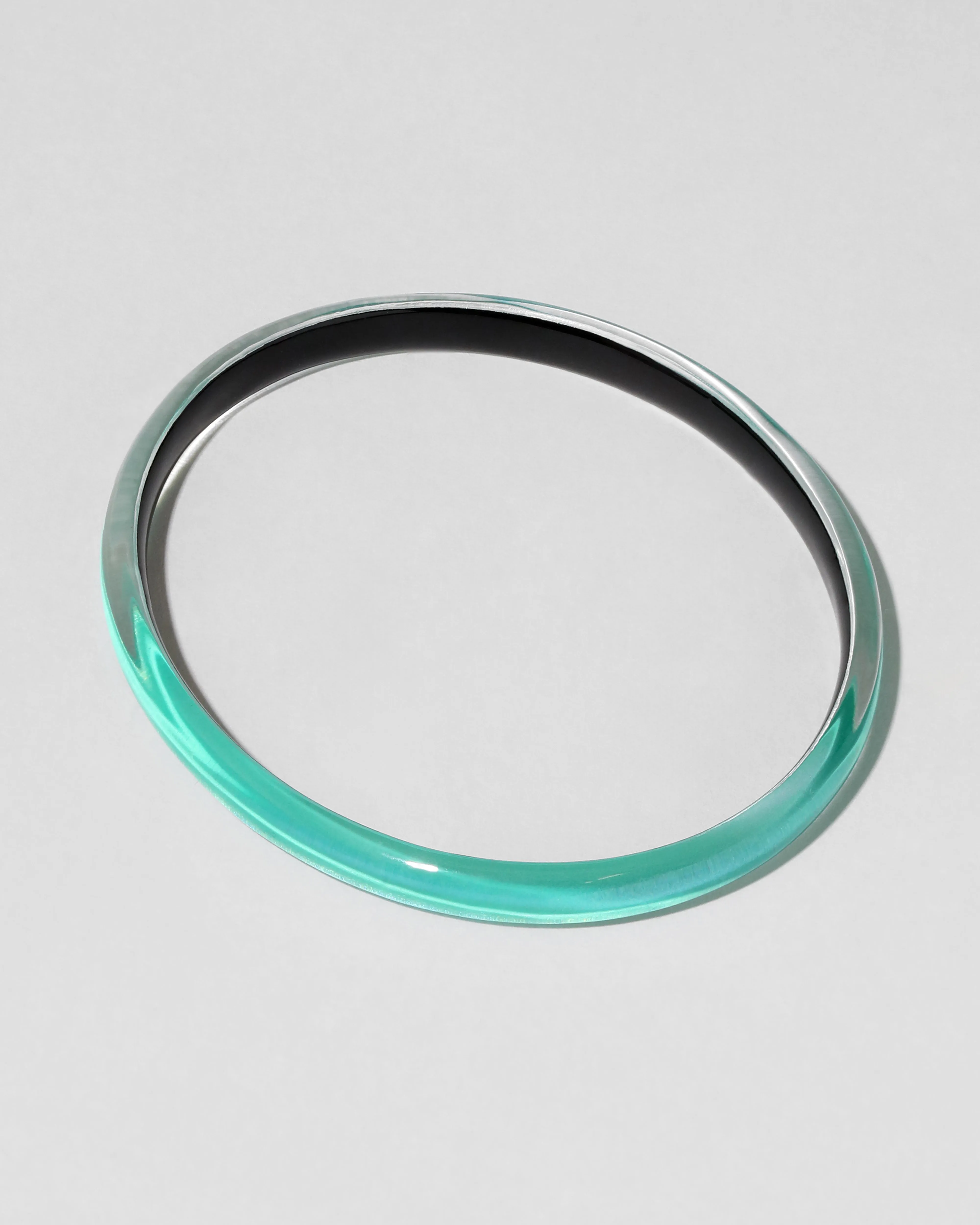 Luminous Lucite Super Skinny Bangle Bracelet- Mediterranean Opal sold by Alexis Bittar product image thumbnail 4