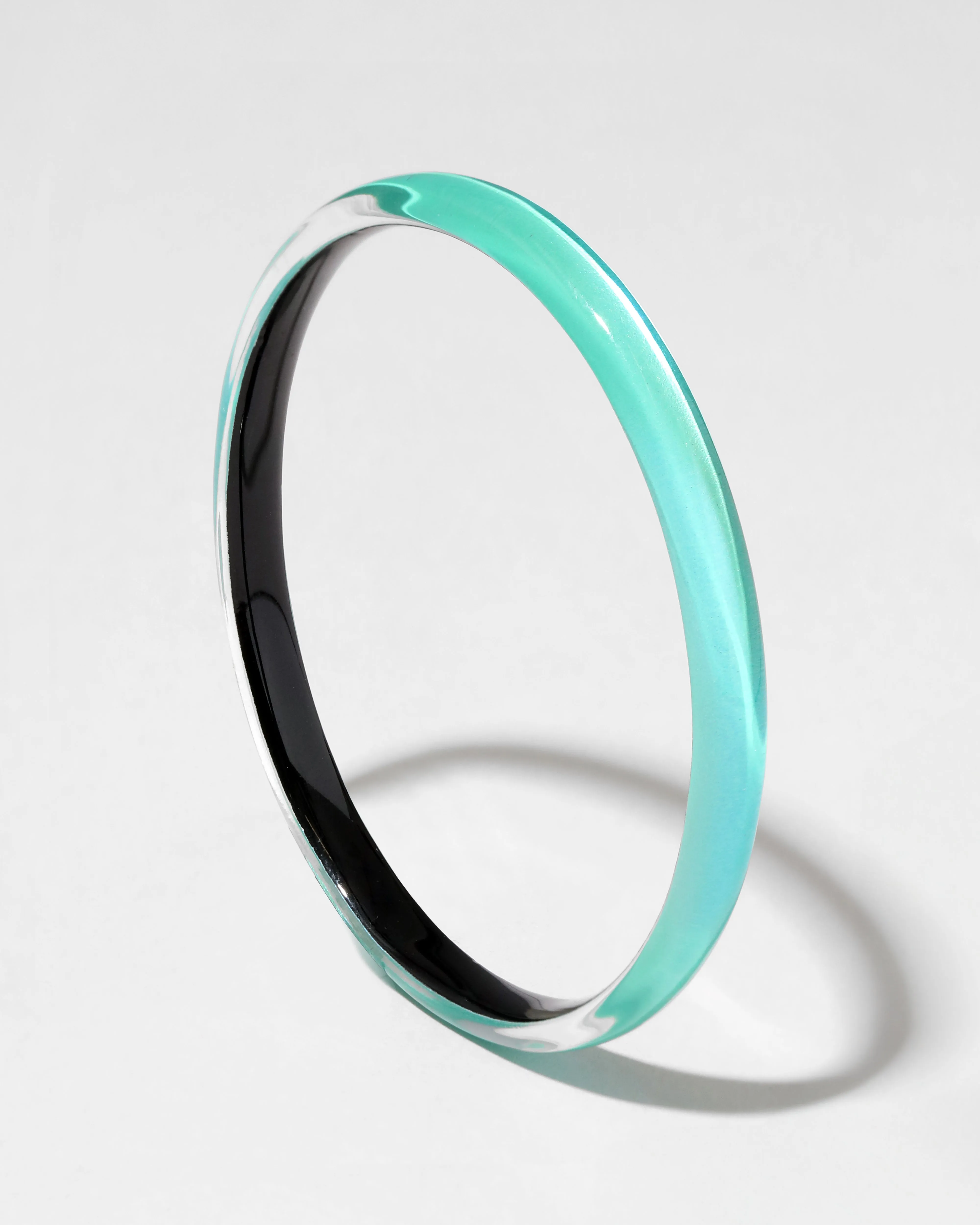 Luminous Lucite Super Skinny Bangle Bracelet- Mediterranean Opal sold by Alexis Bittar product image thumbnail 3