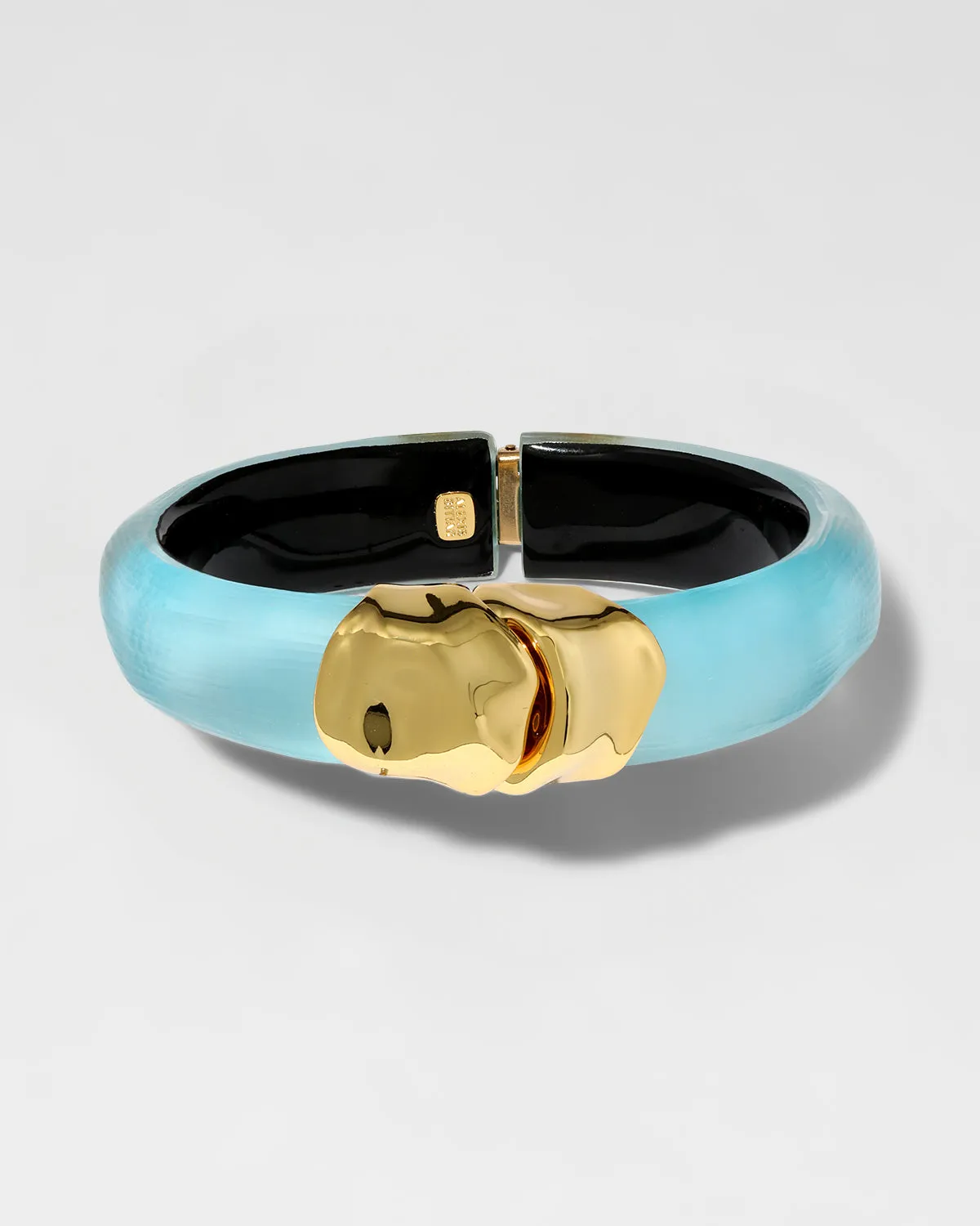 Molten Gold Lucite Hinge Bracelet- Icy Blue sold by Alexis Bittar product image thumbnail 2