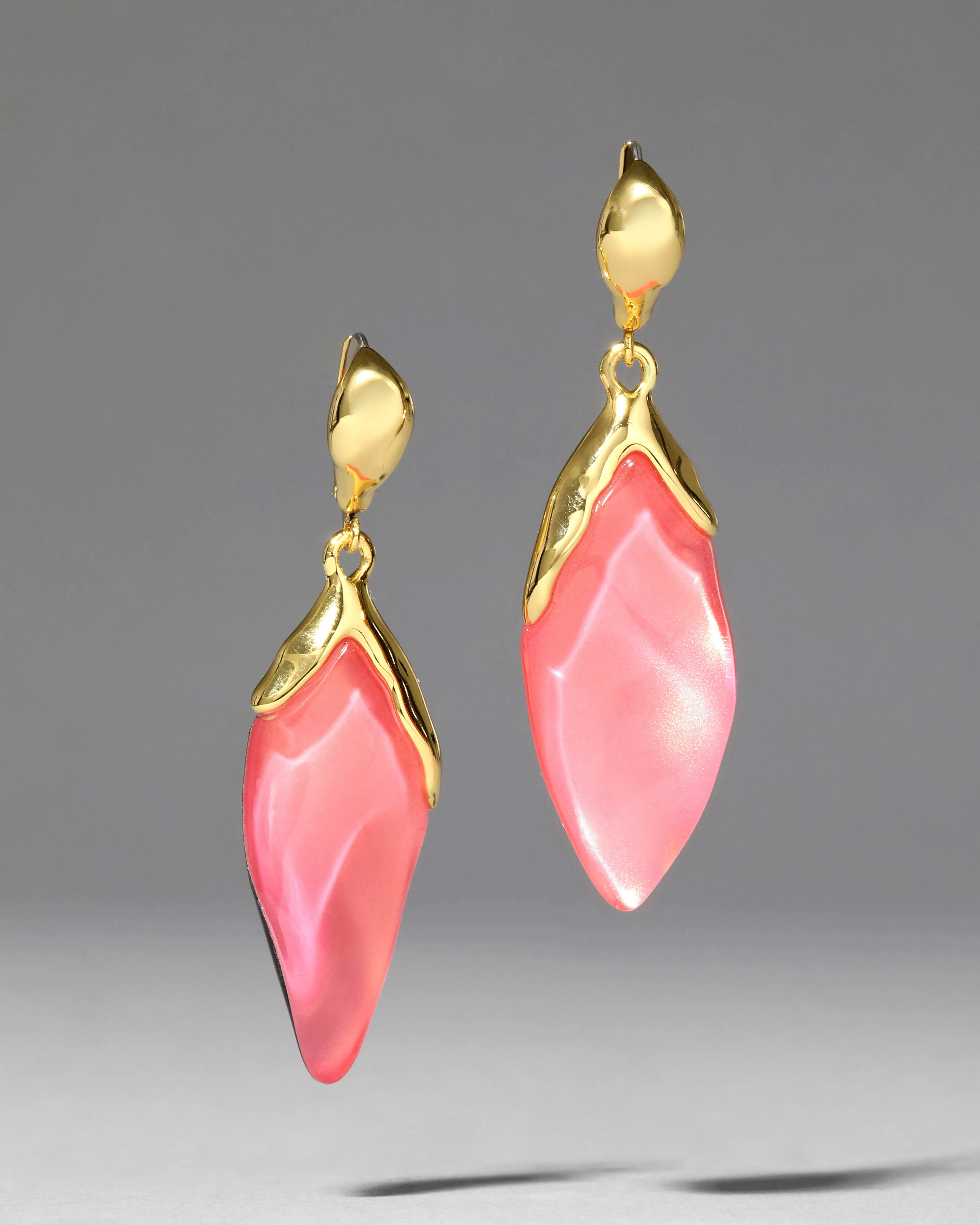 Luminous Lucite Petal Leverback Earring- Sweet Melon sold by Alexis Bittar