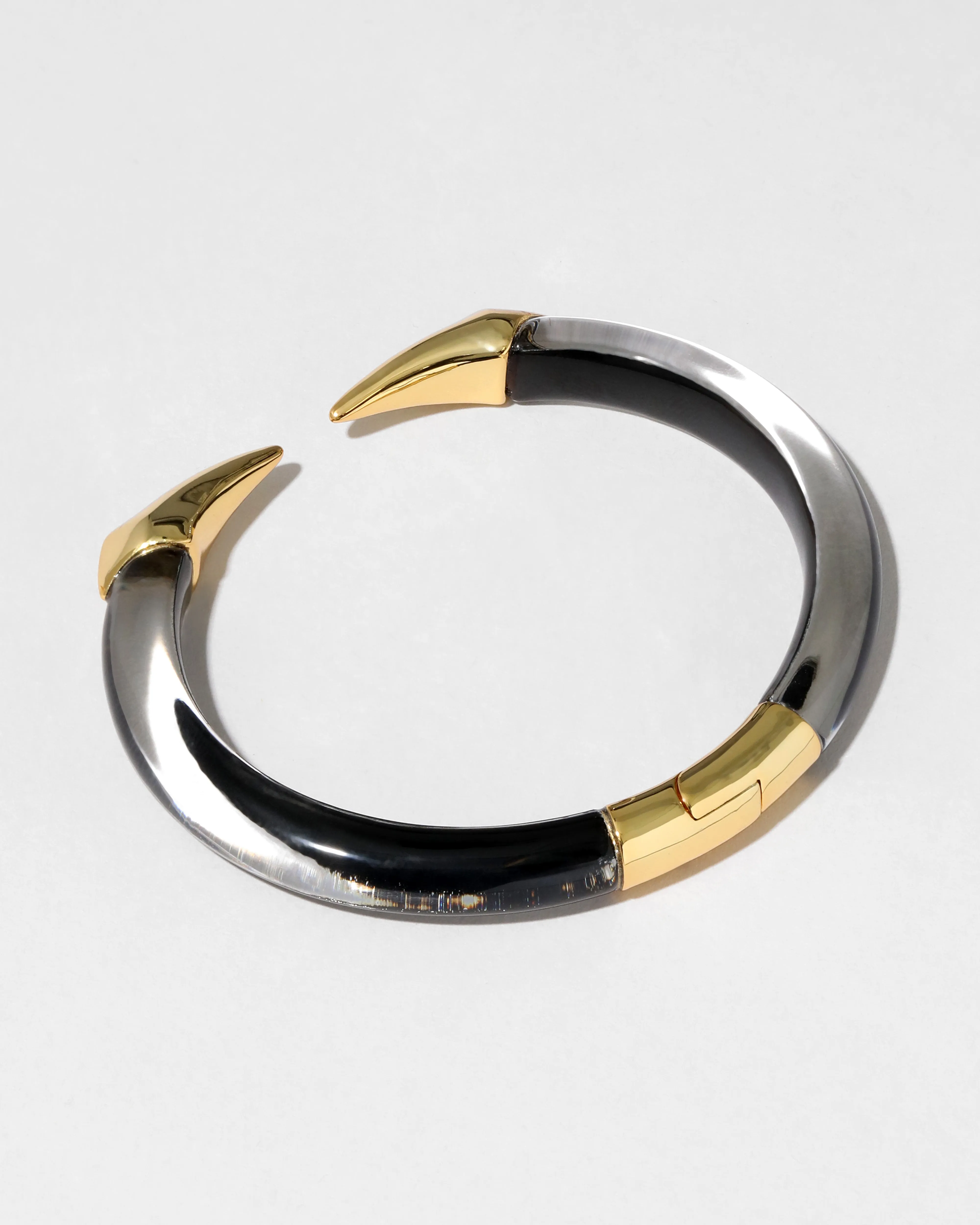 Mirrored Pyramid Lucite Brake Hinge Bracelet- Onyx sold by Alexis Bittar product image thumbnail 5