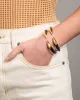 Mirrored Pyramid Lucite Brake Hinge Bracelet- Onyx sold by Alexis Bittar