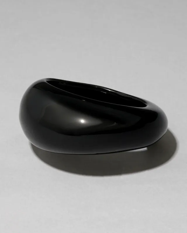 Puffy Lucite Tapered Bangle Bracelet- Onyx sold by Alexis Bittar