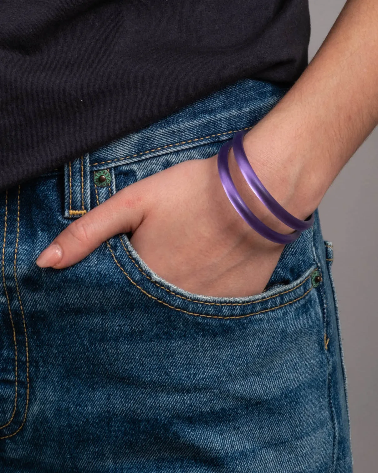 Luminous Lucite Super Skinny Bangle Bracelet- Violet sold by Alexis Bittar