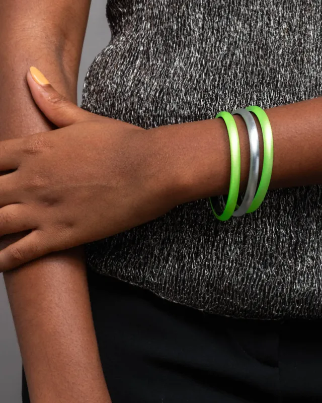 Luminous Lucite Super Skinny Bangle Bracelet- Neon Green sold by Alexis Bittar