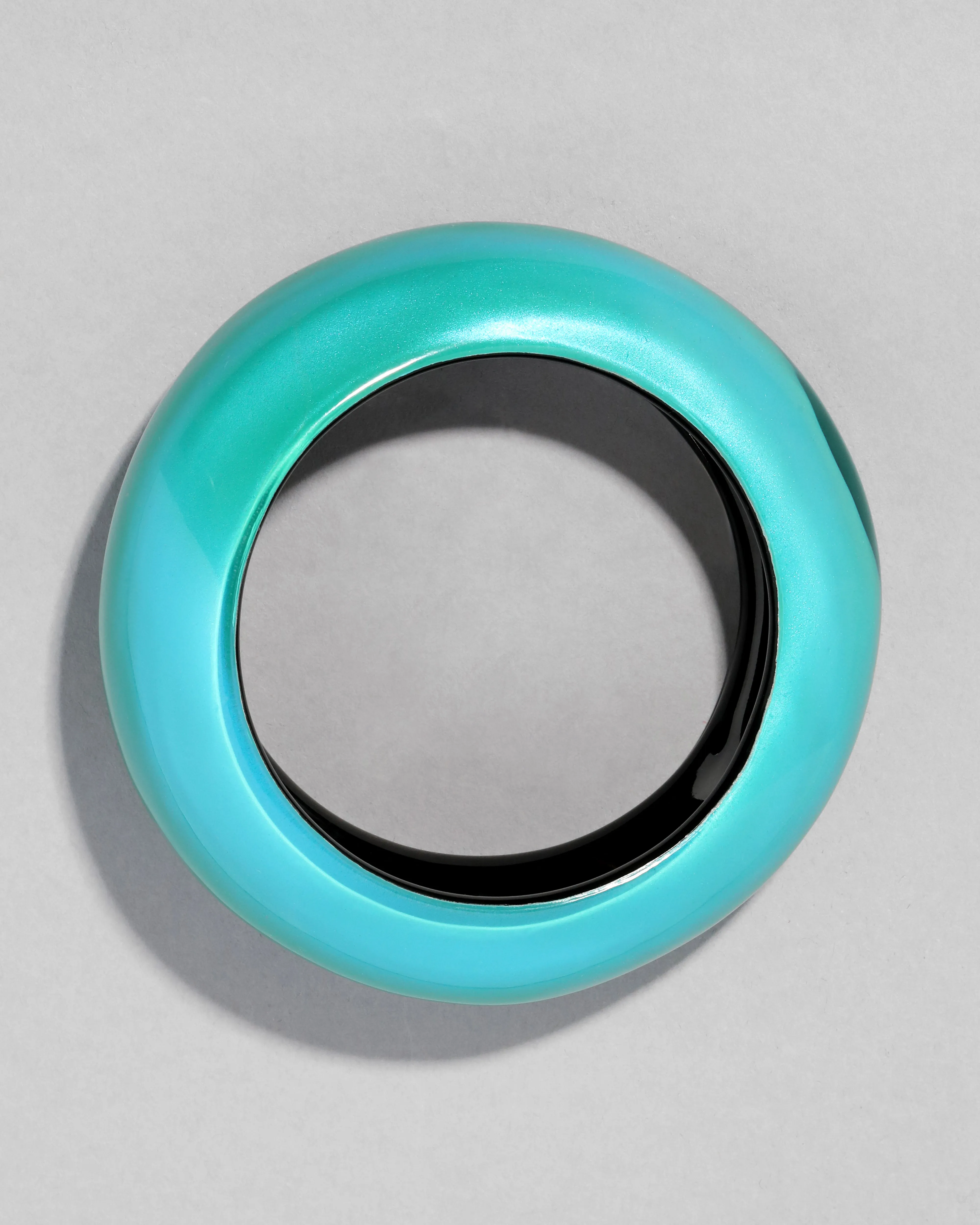 Puffy Lucite Tapered Bangle Bracelet- Mediterranean Opal sold by Alexis Bittar product image thumbnail 5