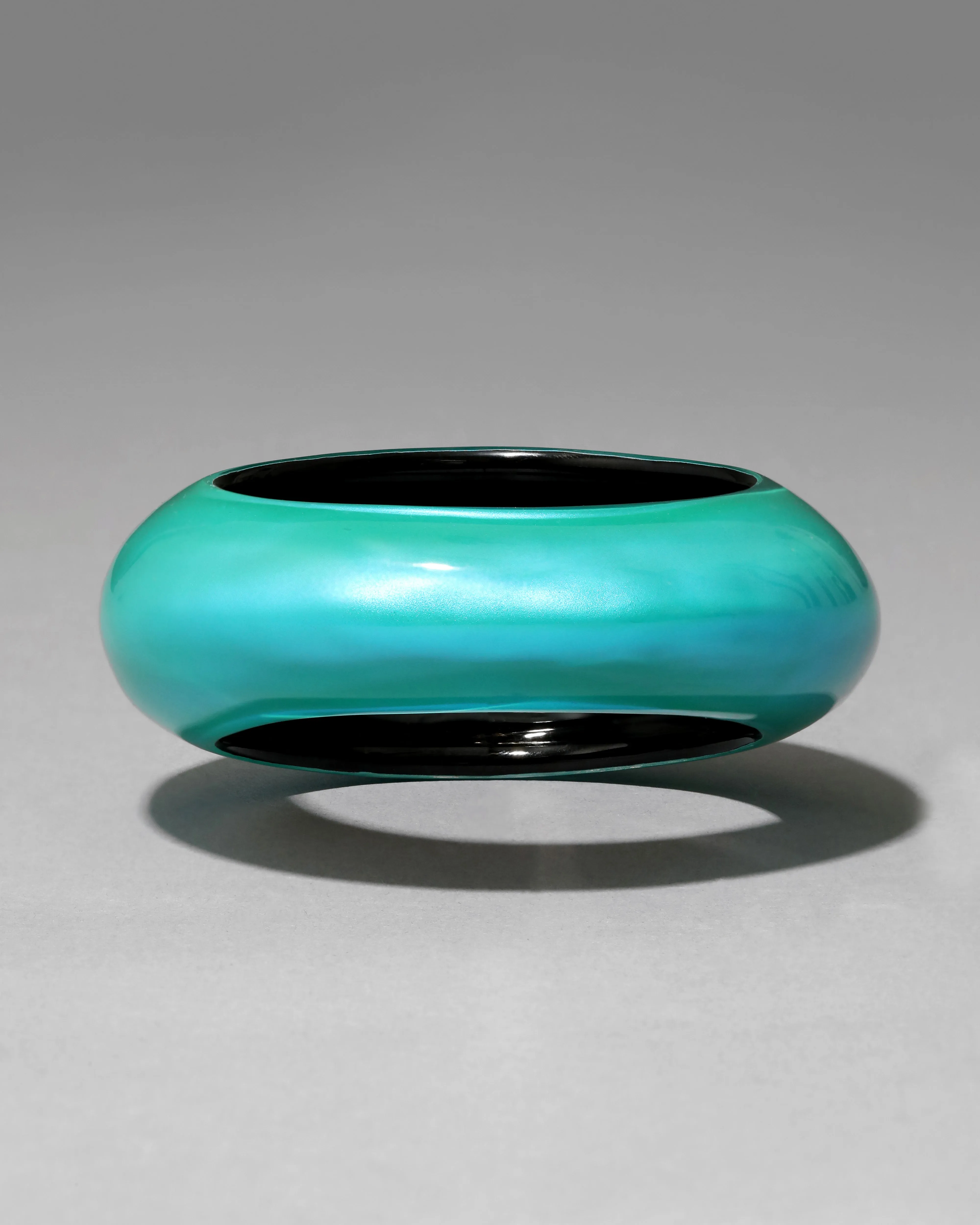 Puffy Lucite Tapered Bangle Bracelet- Mediterranean Opal sold by Alexis Bittar product image thumbnail 4