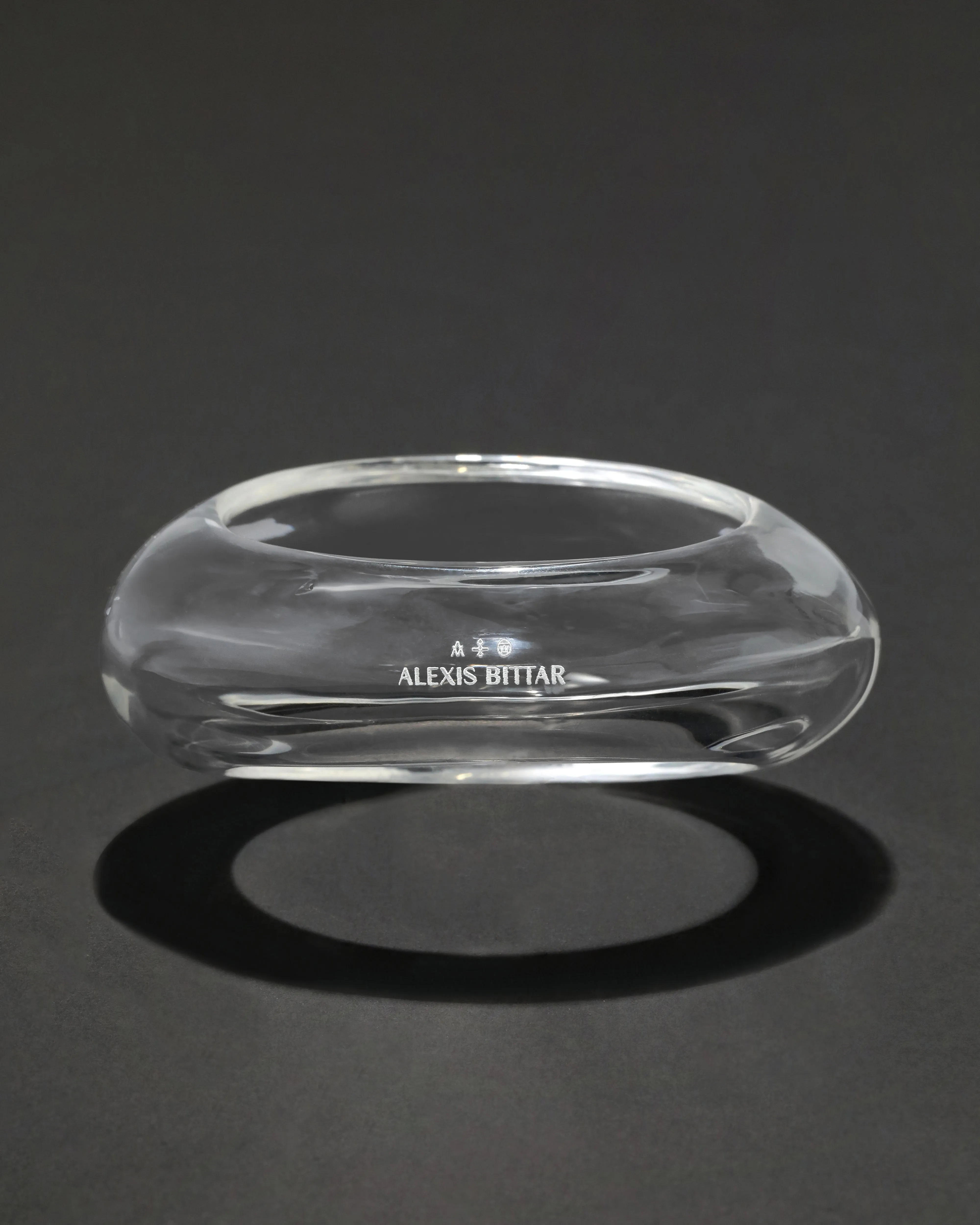 Puffy Lucite Tapered Bangle Bracelet- Clear sold by Alexis Bittar product image thumbnail 3