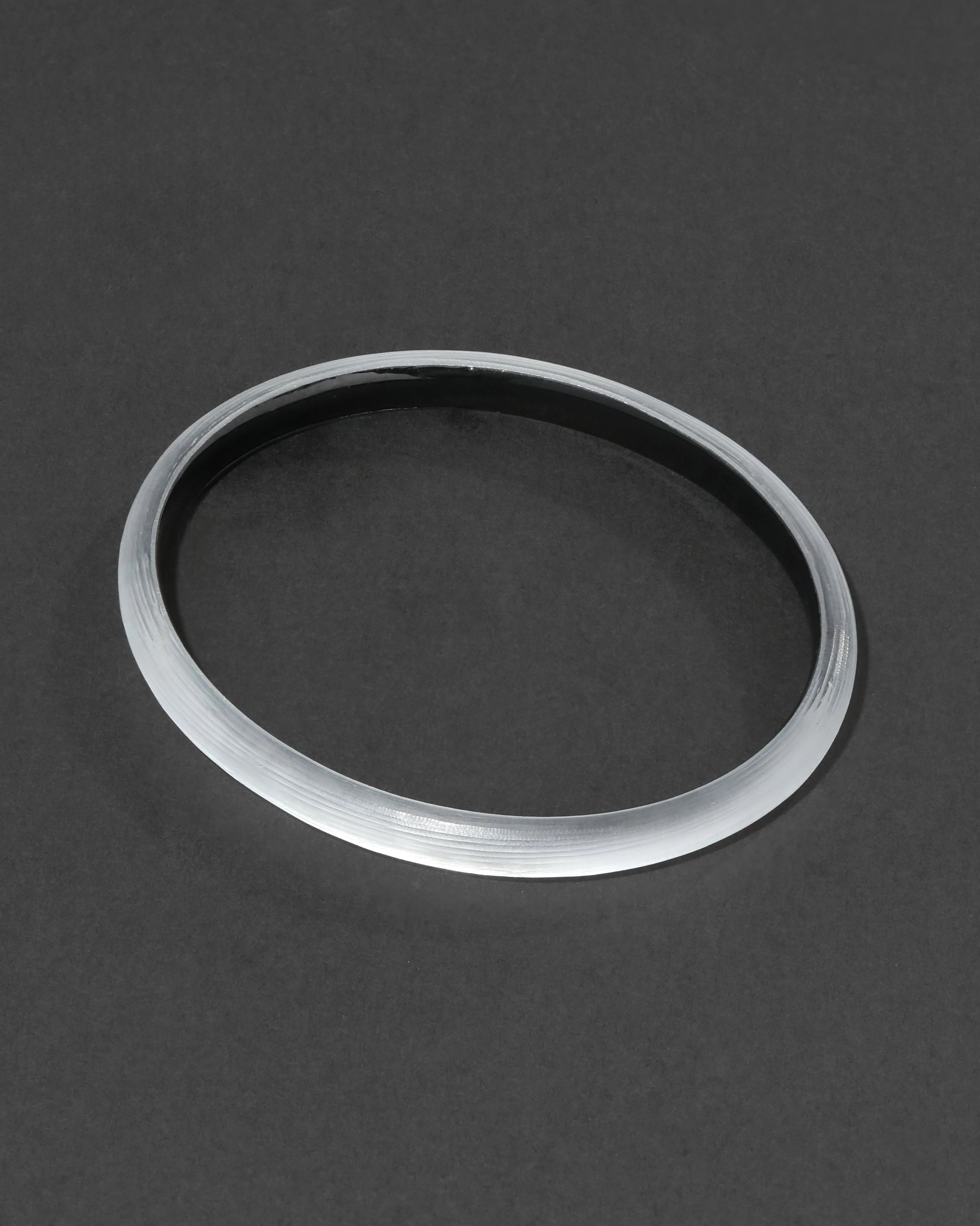 Luminous Lucite Super Skinny Bangle Bracelet- Silver sold by Alexis Bittar product image thumbnail 4