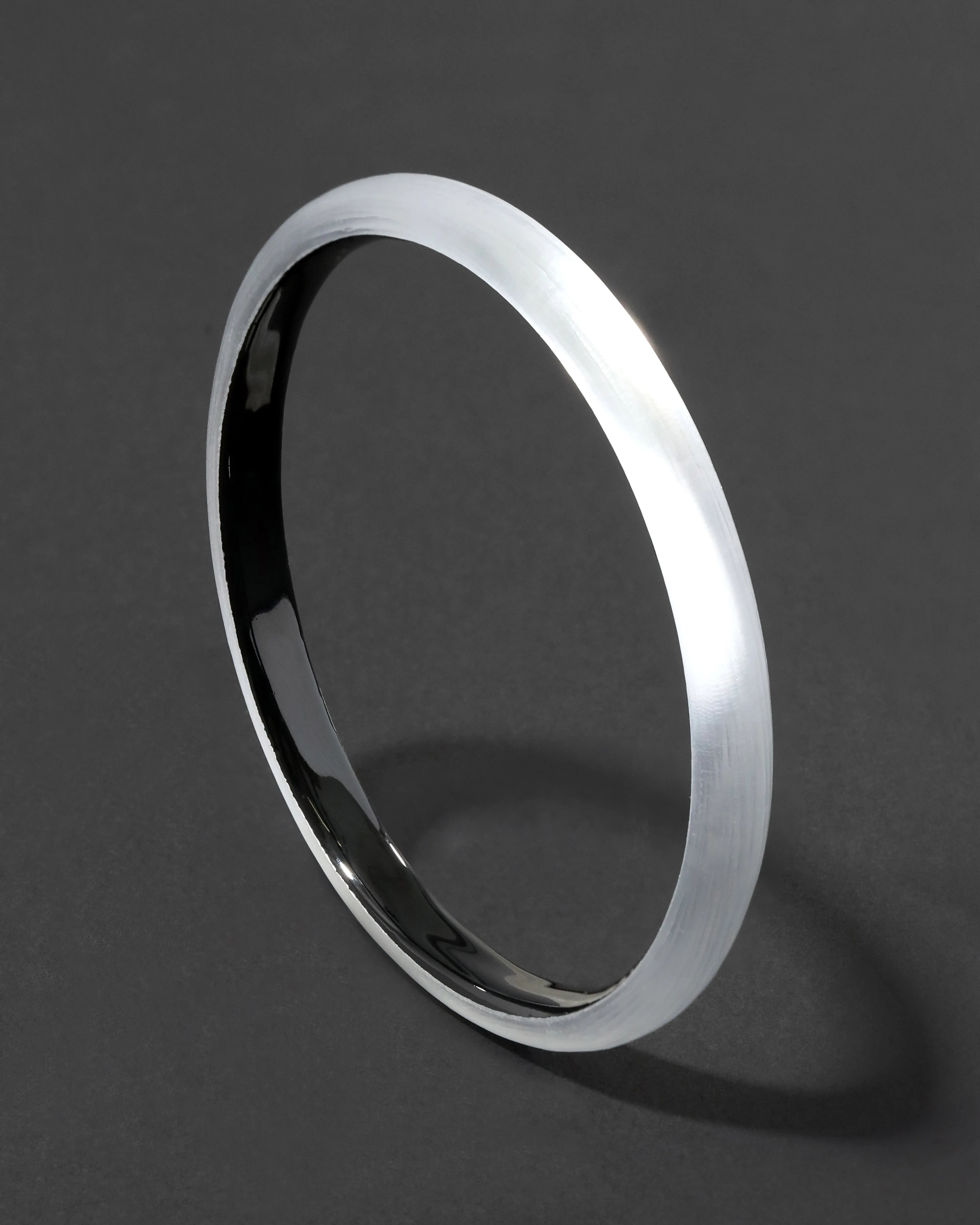 Luminous Lucite Super Skinny Bangle Bracelet- Silver sold by Alexis Bittar product image thumbnail 3