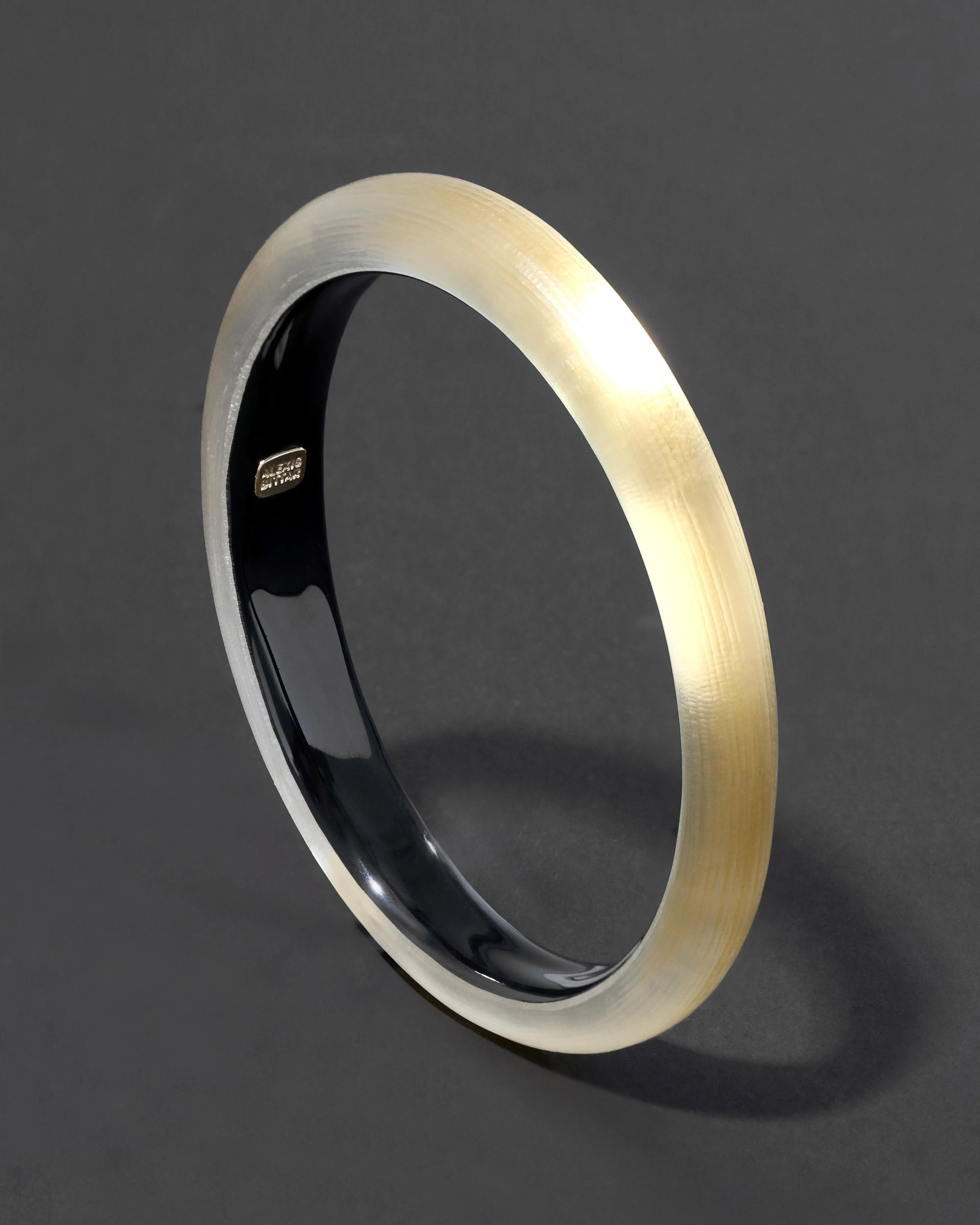 Lucite Skinny Bangle Bracelet- Gold sold by Alexis Bittar product image thumbnail 3