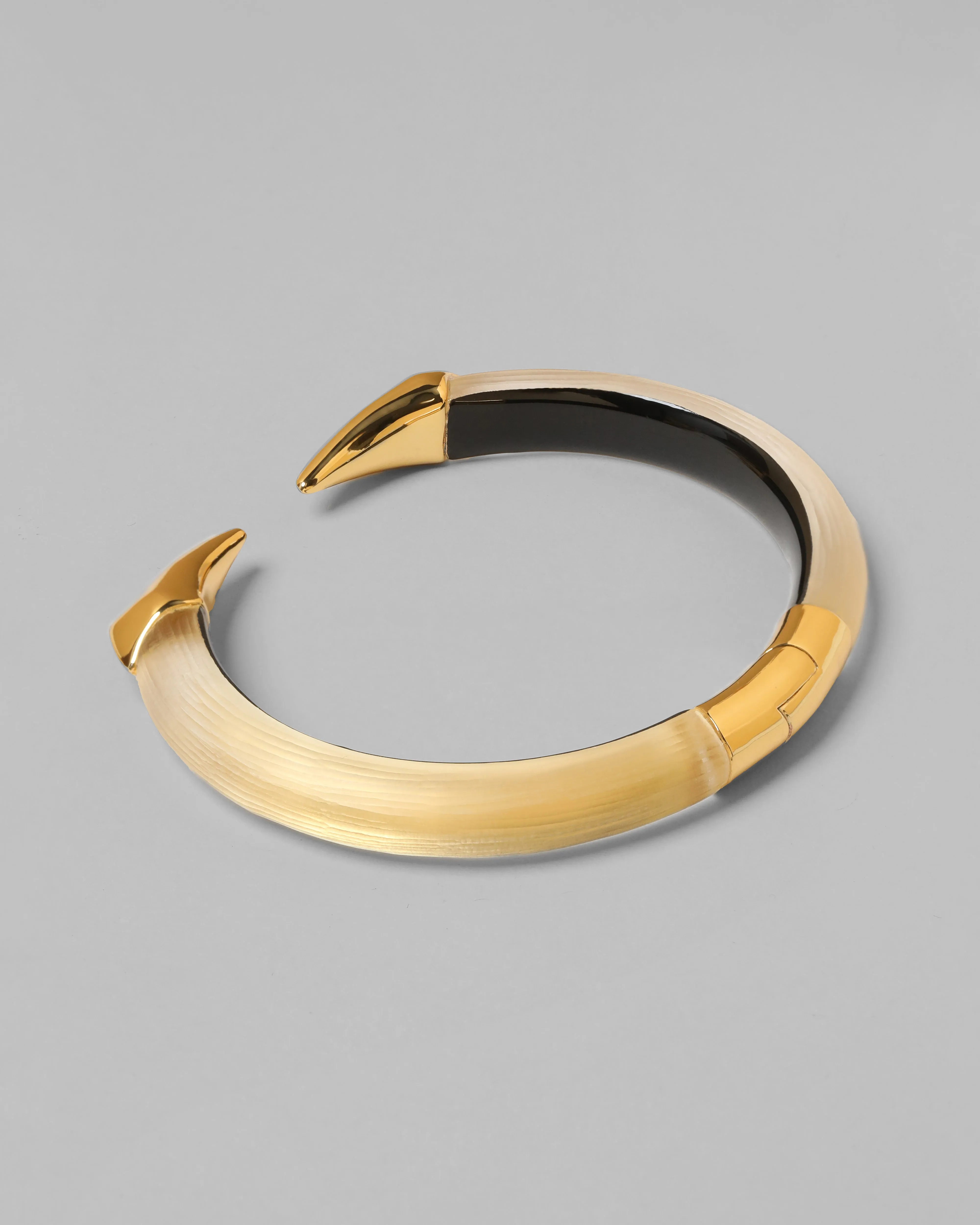 Mirrored Pyramid Lucite Brake Hinge Bracelet- Gold sold by Alexis Bittar product image thumbnail 4