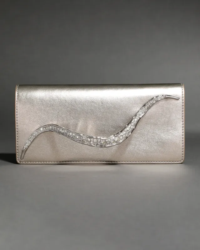 Crystal Curve Clutch- Champagne sold by Alexis Bittar