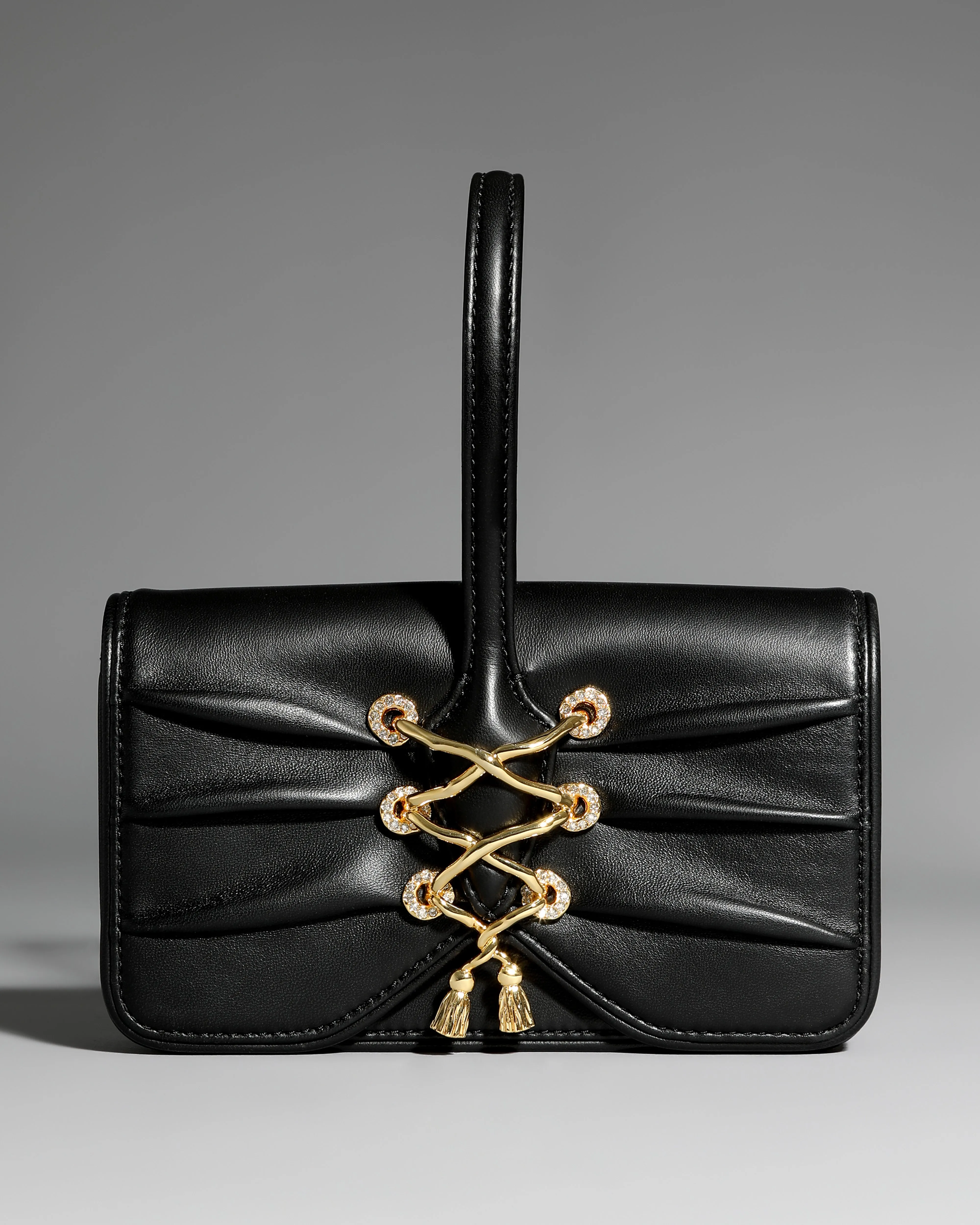 Lace-Up Wristlet- Black sold by Alexis Bittar