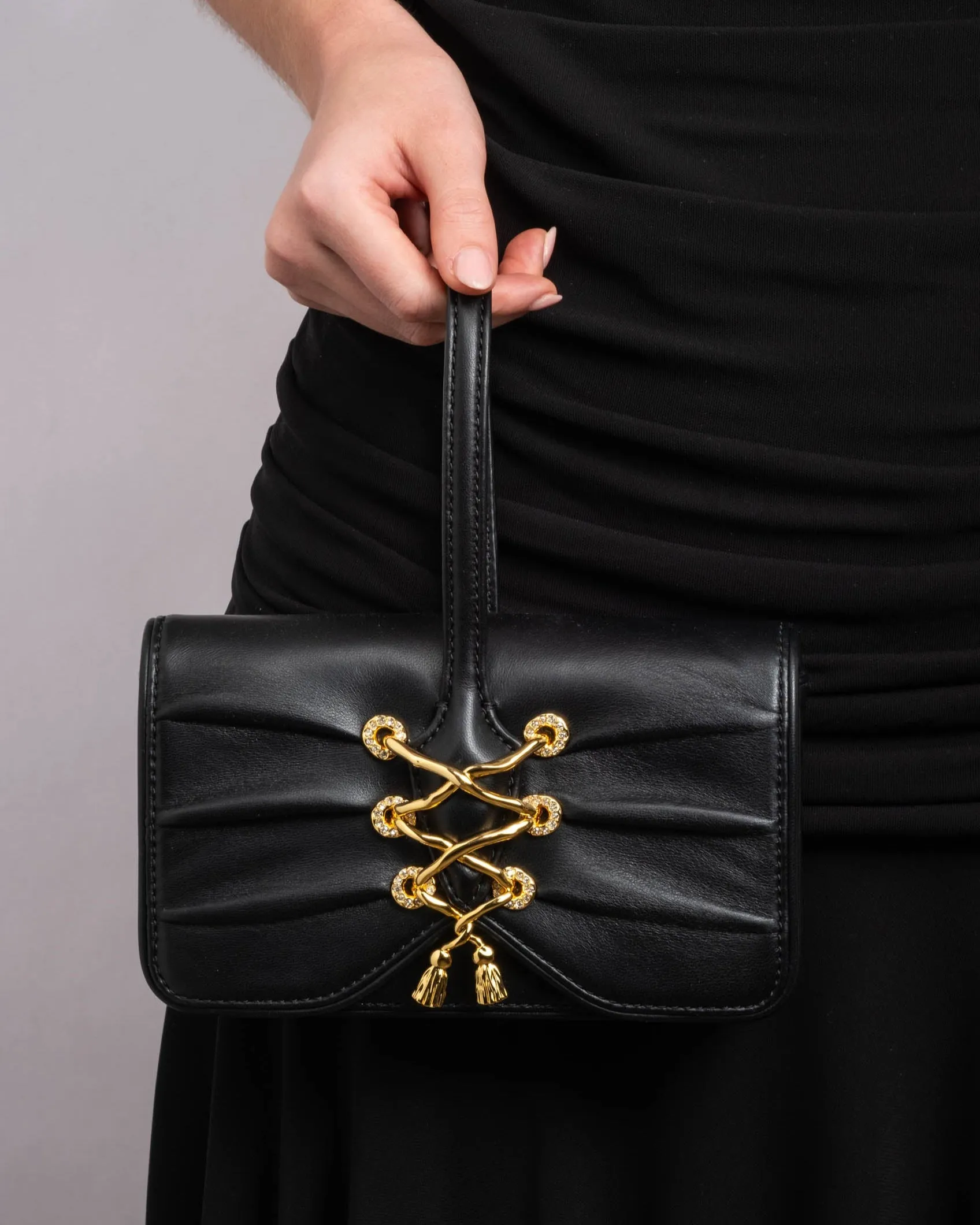 Lace-Up Wristlet- Black sold by Alexis Bittar product image thumbnail 5
