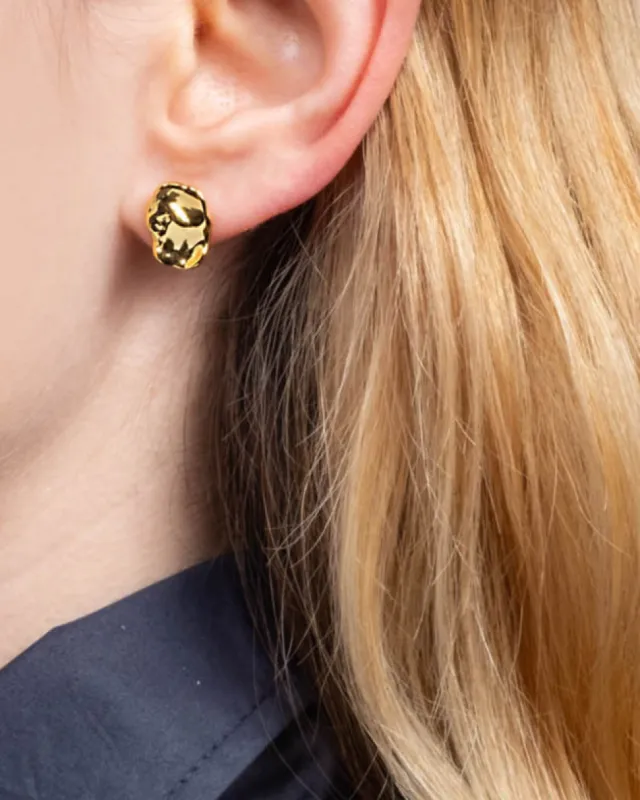 Brut Gold Coin Stud Earring sold by Alexis Bittar