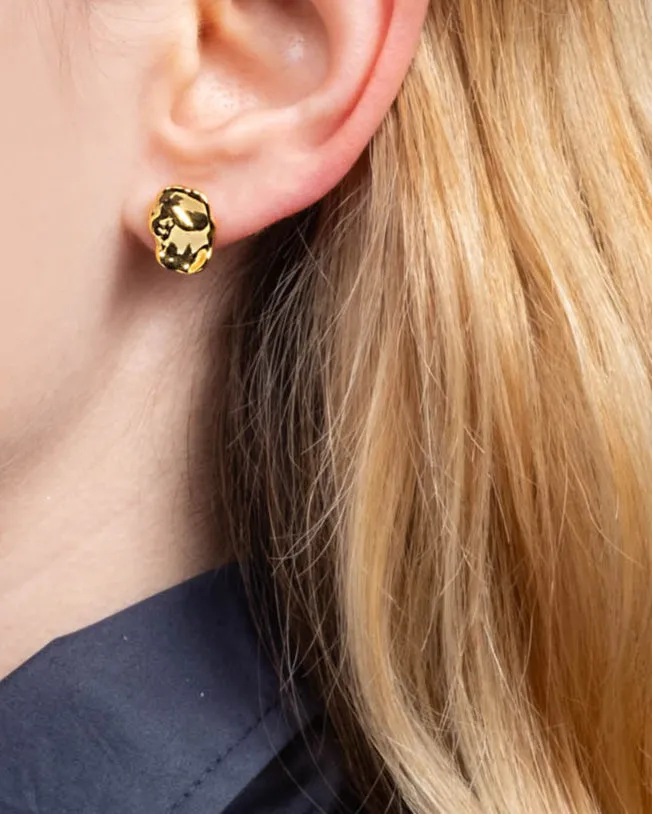 Brut Gold Coin Stud Earring sold by Alexis Bittar