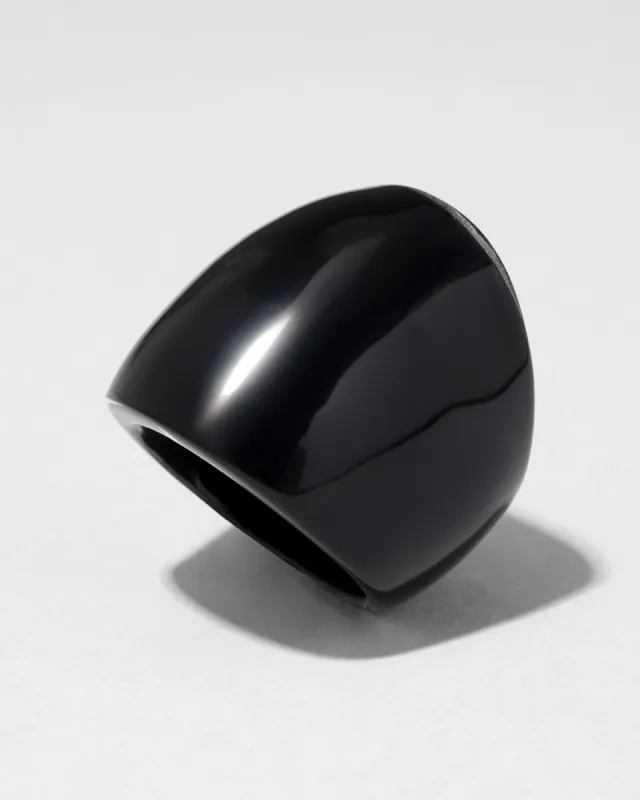 Lucite Block Ring- Onyx sold by Alexis Bittar