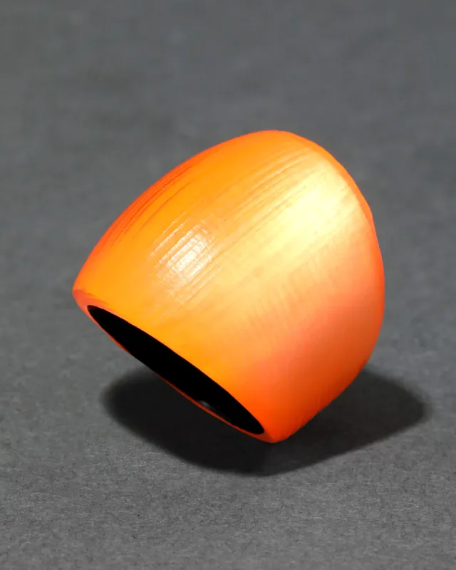 Lucite Block Ring- Neon Orange sold by Alexis Bittar