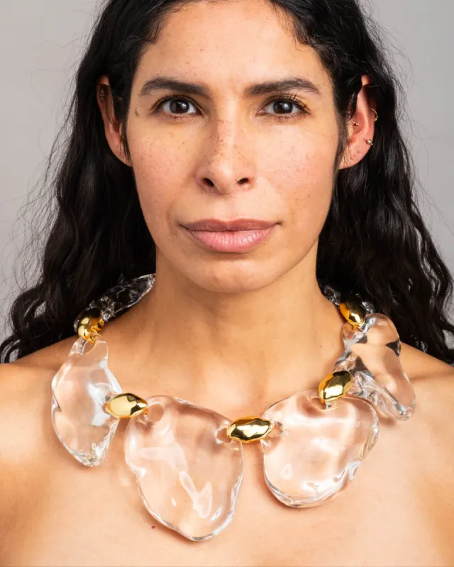 Liquid Lucite Pebble Necklace sold by Alexis Bittar