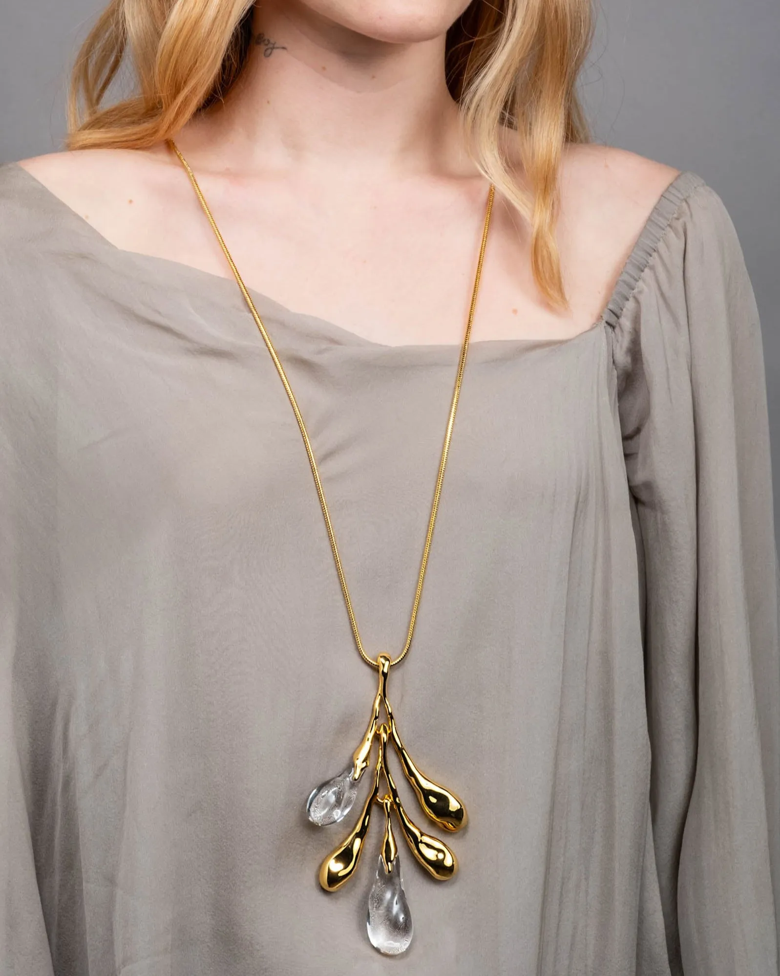Liquid Lucite Sapling Pendant Necklace sold by Alexis Bittar product image thumbnail 2