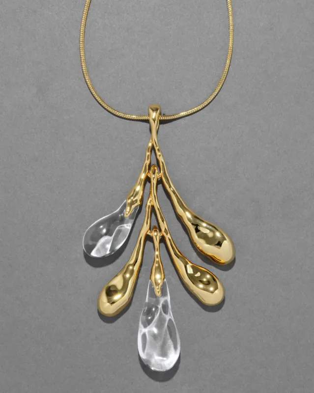 Liquid Lucite Sapling Pendant Necklace sold by Alexis Bittar