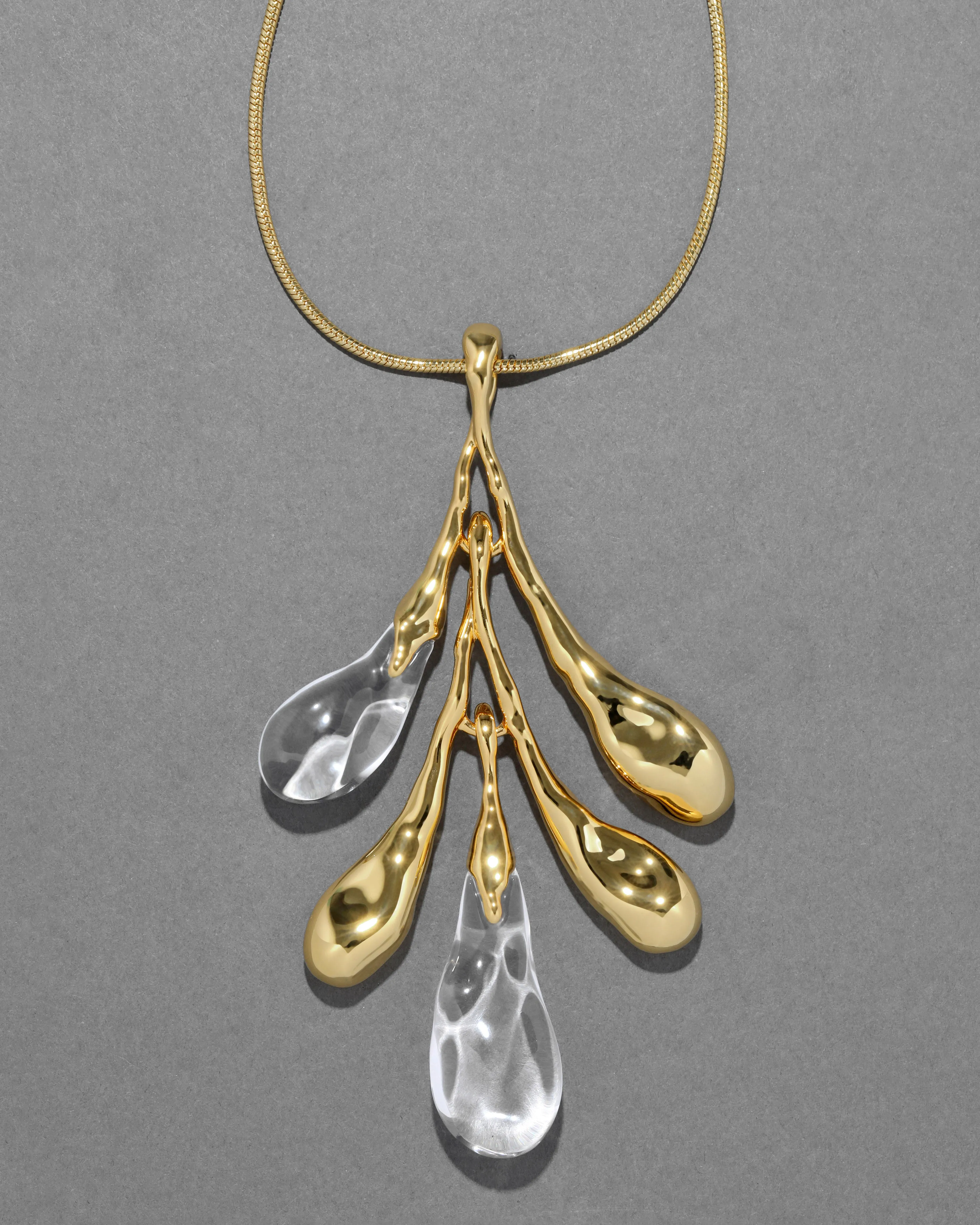 Liquid Lucite Sapling Pendant Necklace sold by Alexis Bittar