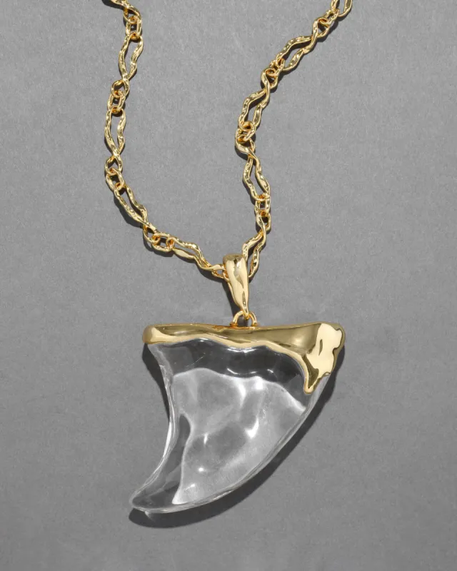 Liquid Lucite Large Horn Necklace sold by Alexis Bittar