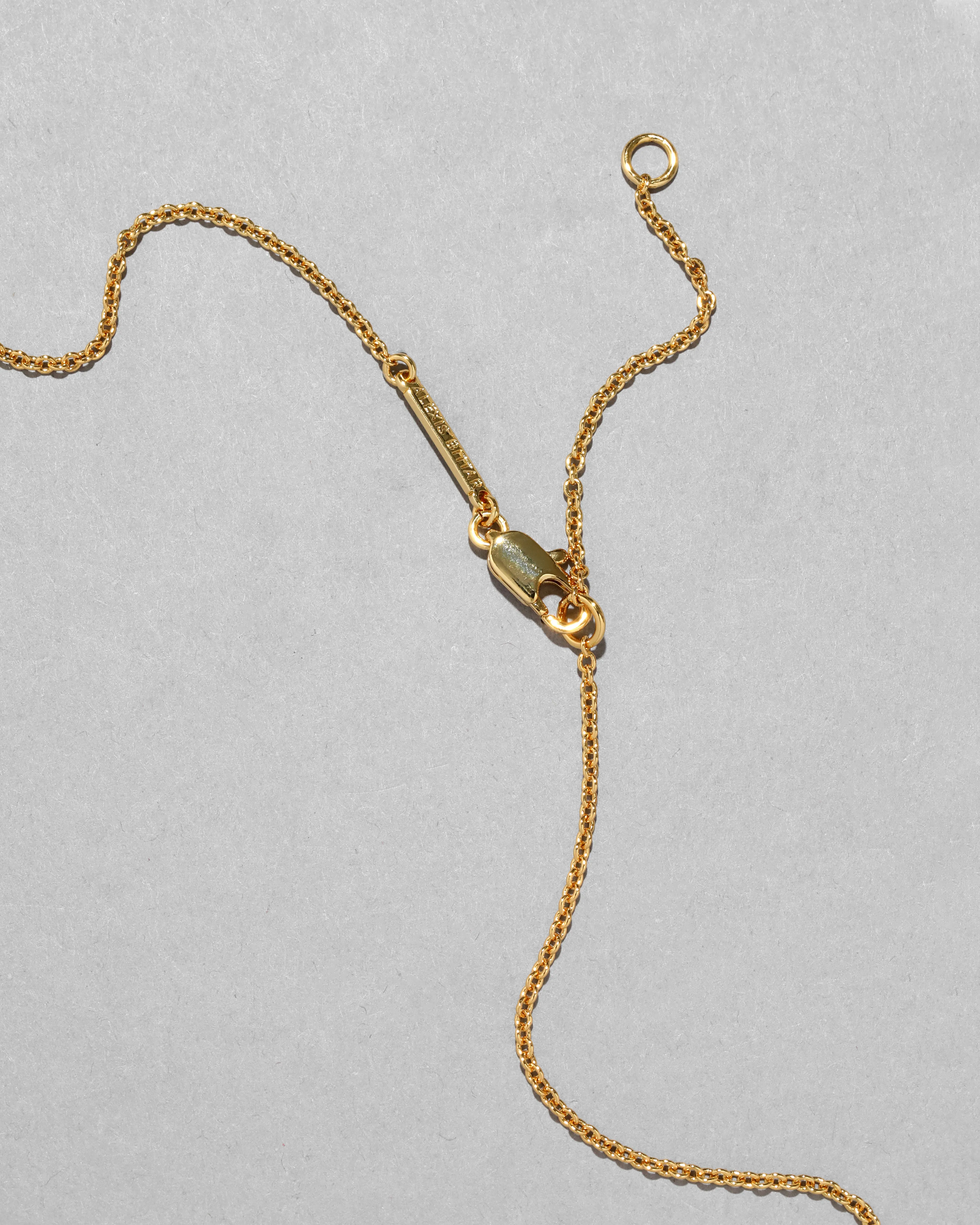 Gold Capped Crescent Lucite Necklace- Mediterranean Opal sold by Alexis Bittar product image thumbnail 4