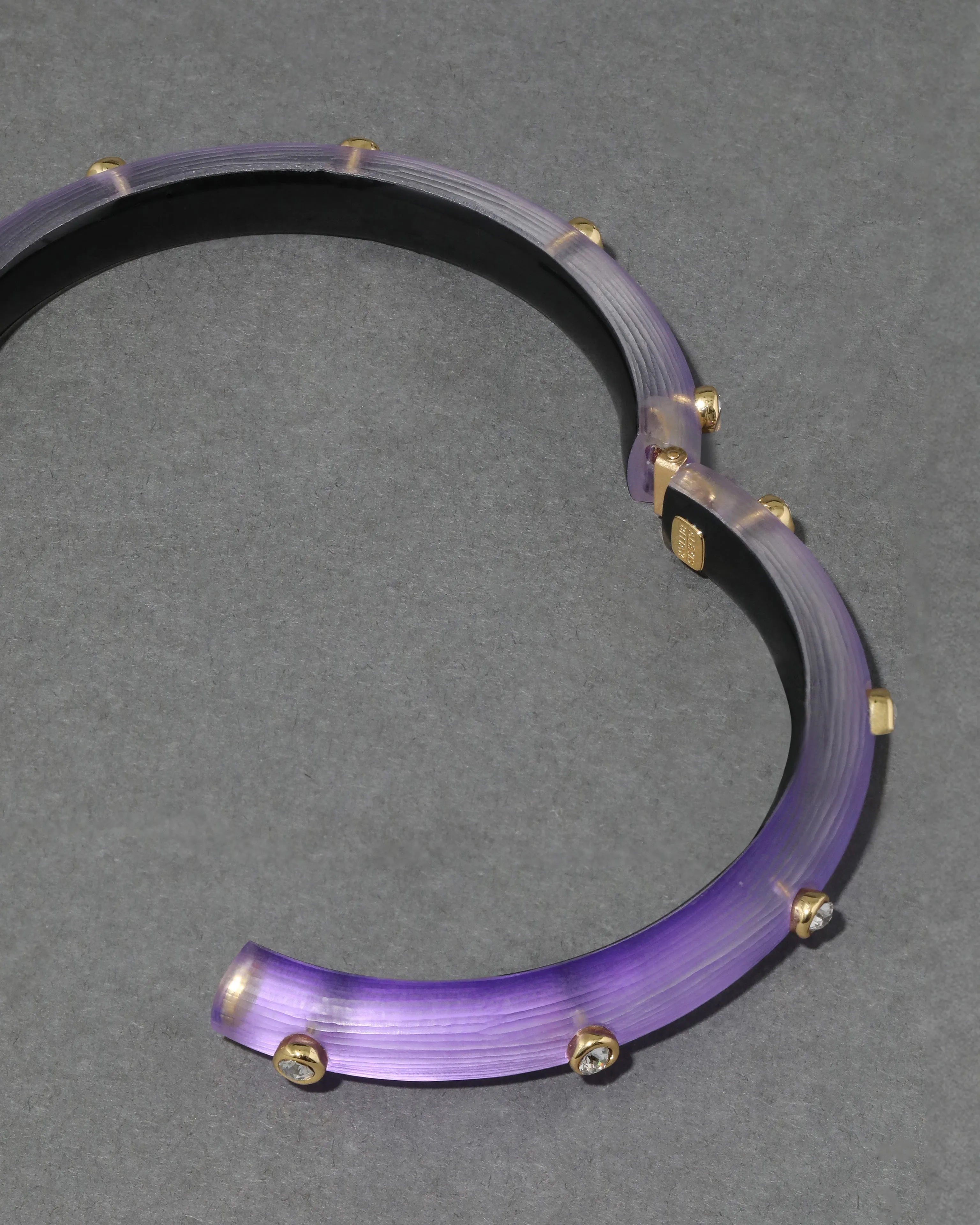 Crystal Studded Lucite Hinge Bracelet- Violet sold by Alexis Bittar product image thumbnail 4