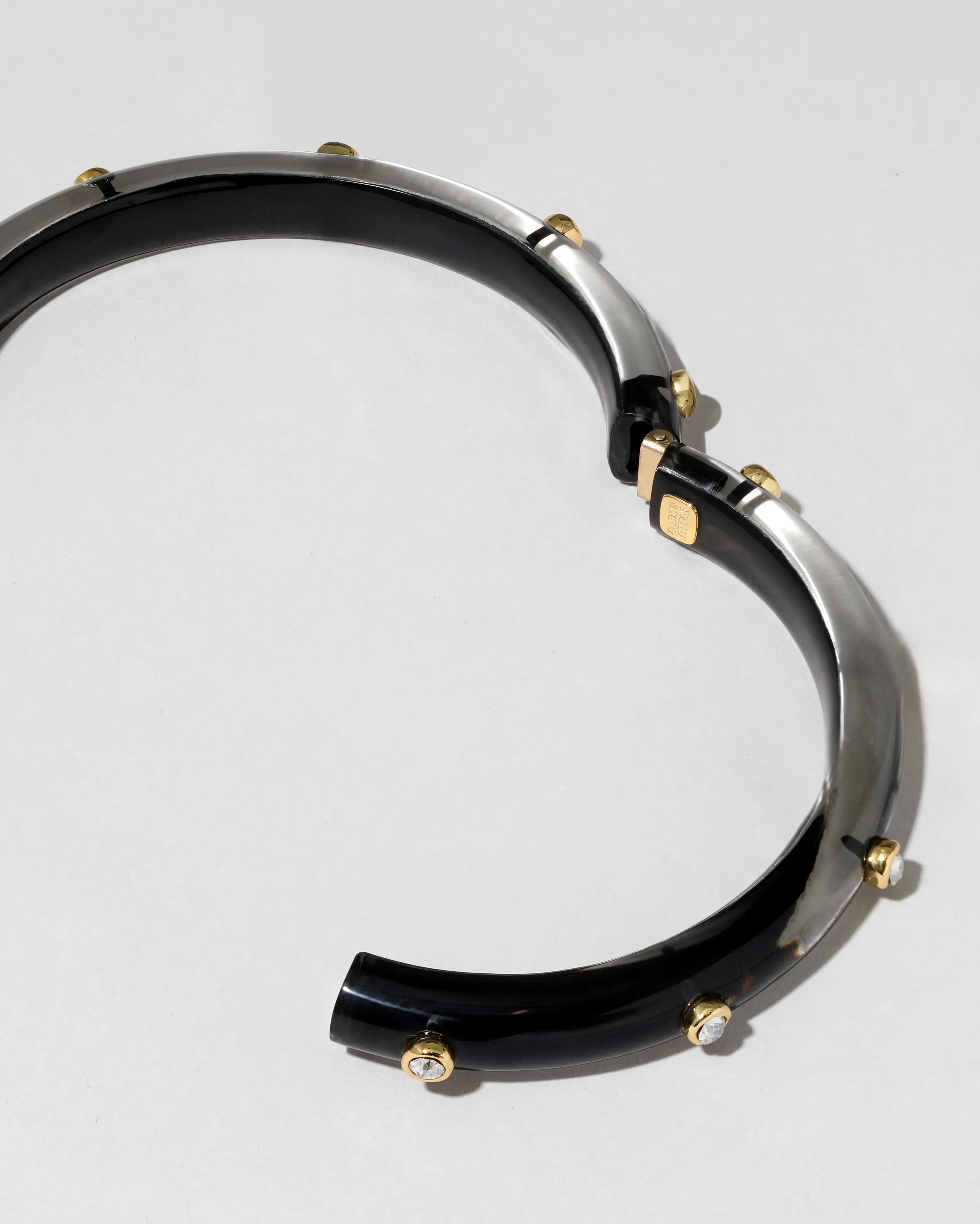 Crystal Studded Lucite Hinge Bracelet- Onyx sold by Alexis Bittar product image thumbnail 3