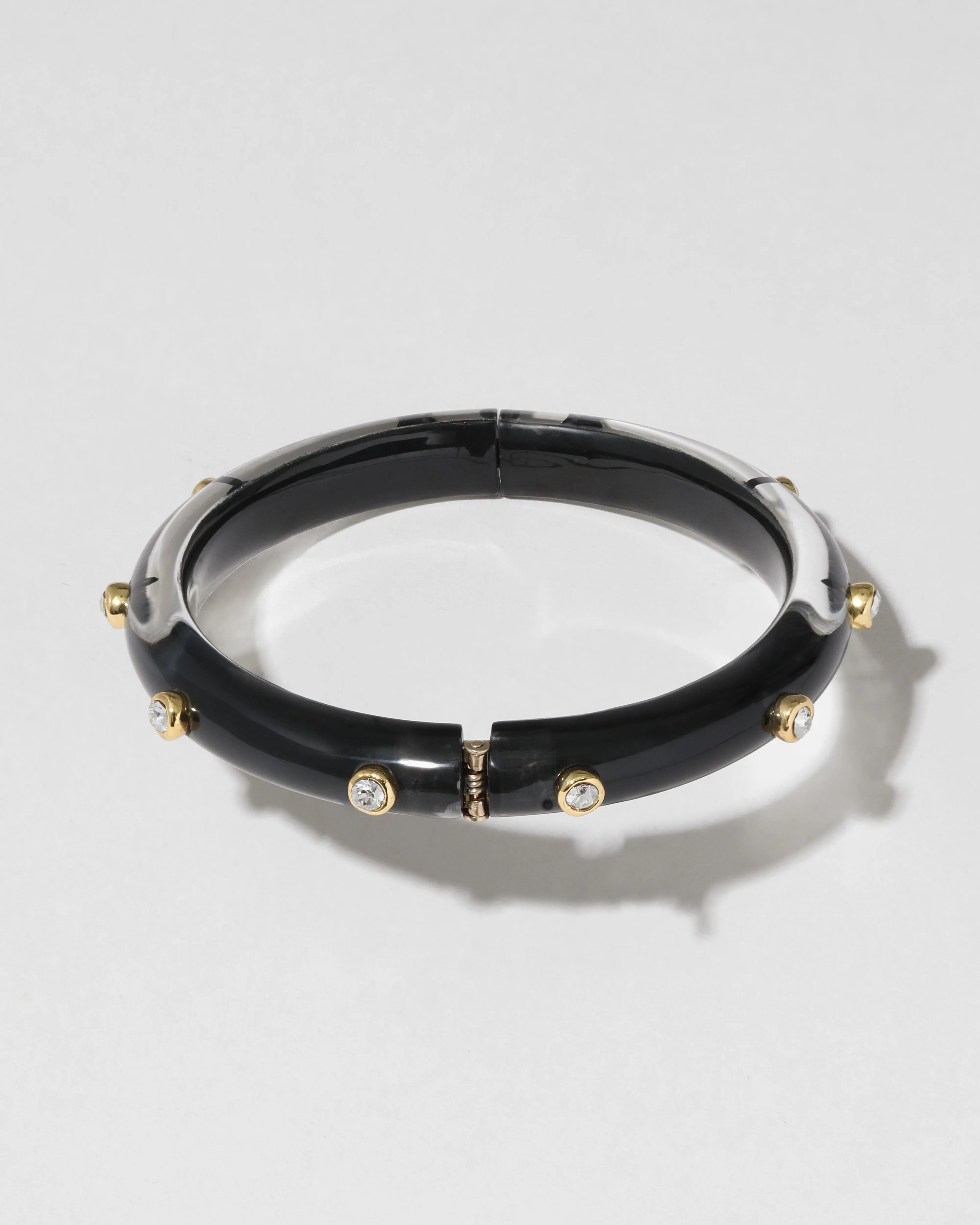 Crystal Studded Lucite Hinge Bracelet- Onyx sold by Alexis Bittar product image thumbnail 4