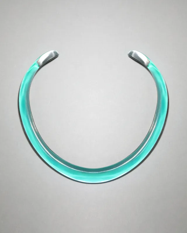 Luminous Lucite Collar Necklace- Mediterranean Opal sold by Alexis Bittar