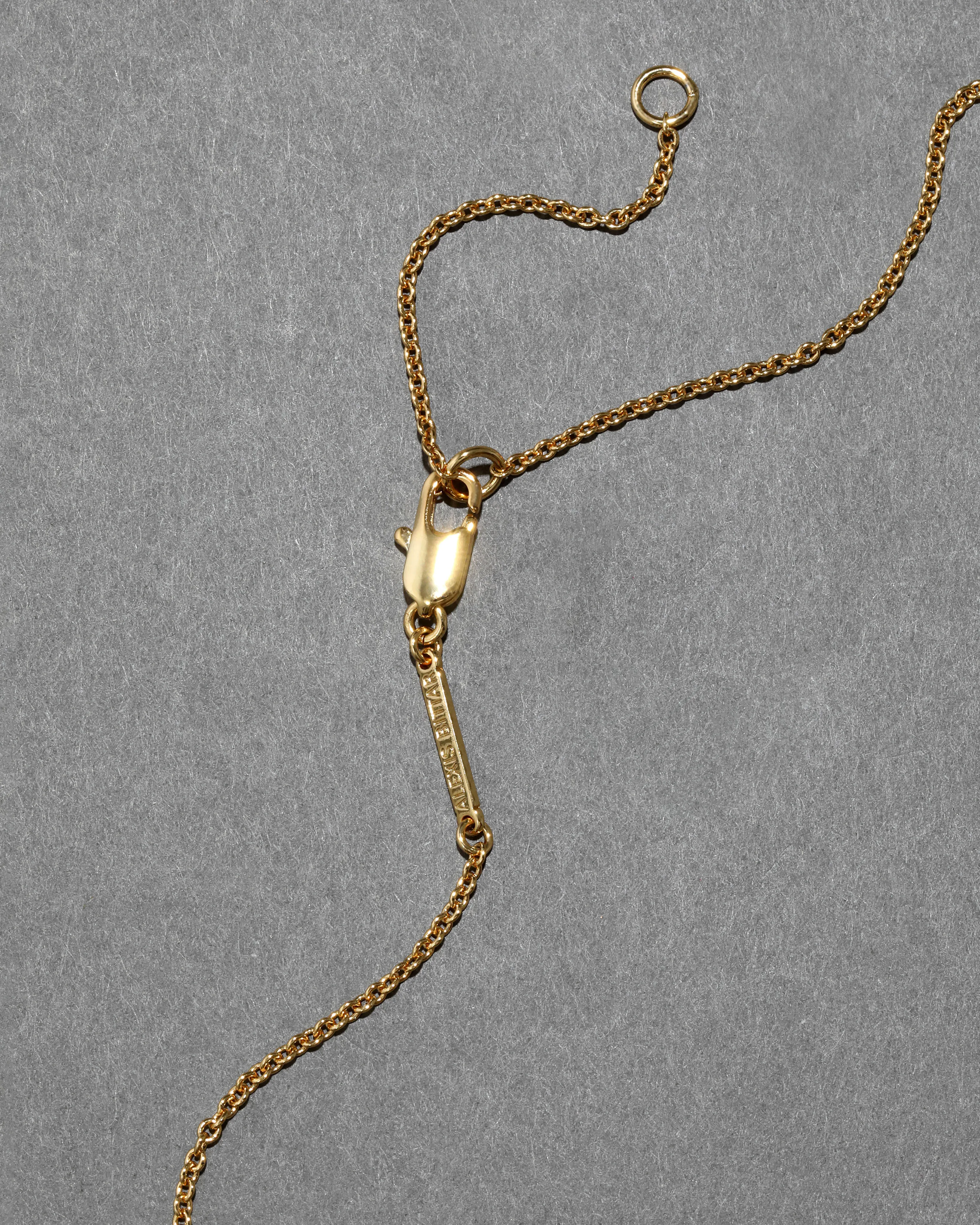 Gold Capped Crescent Lucite Necklace- Neon Orange sold by Alexis Bittar product image thumbnail 4