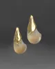 Luminous Lucite Arched Small Post Earring- Gold sold by Alexis Bittar