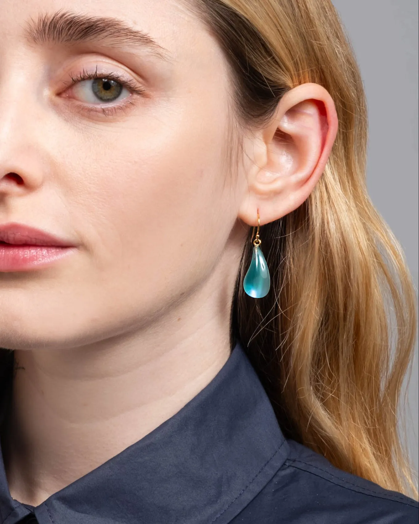 Lucite Dewdrop Earring- Mediterranean Opal sold by Alexis Bittar product image thumbnail 2