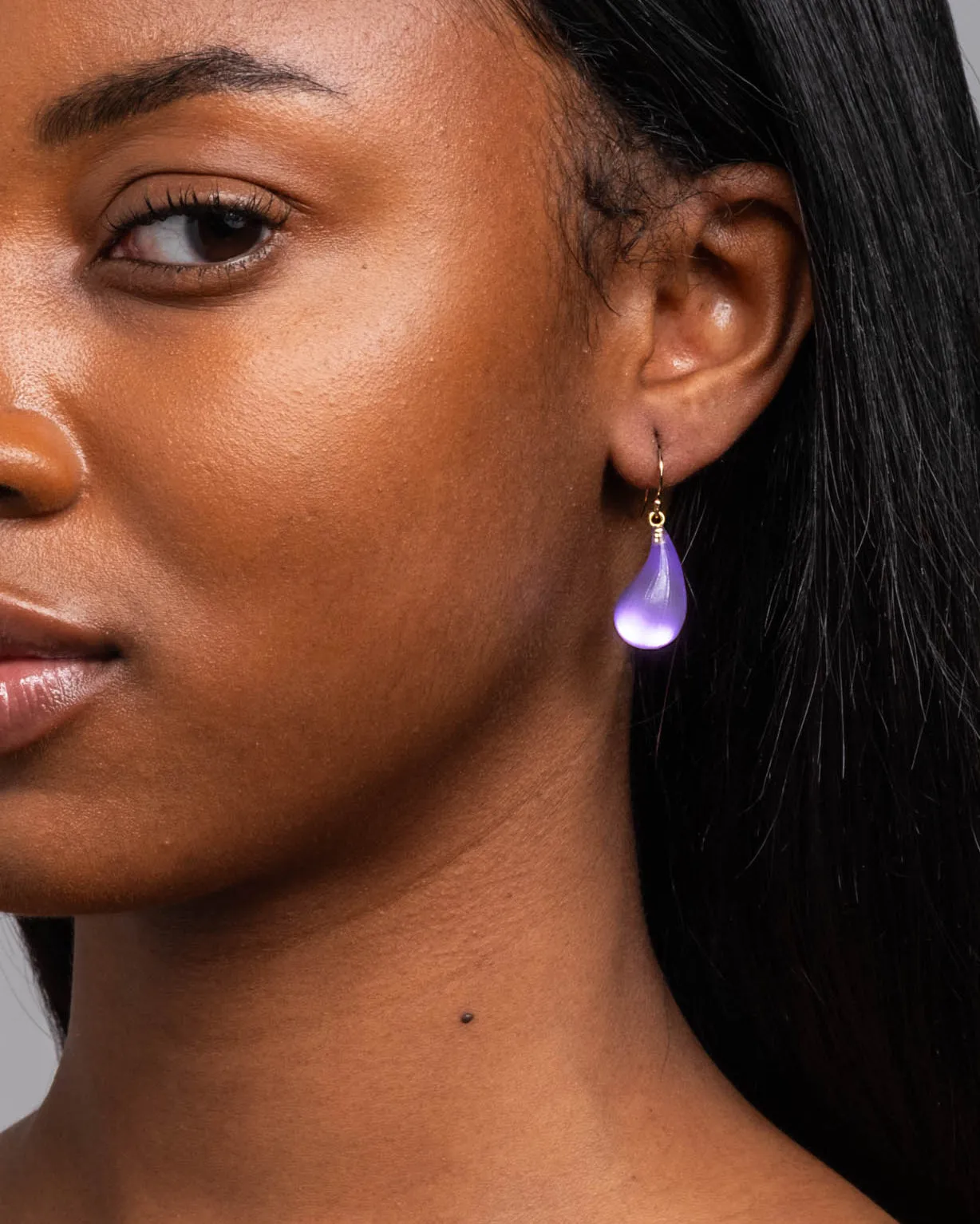 Lucite Dewdrop Earring- Violet sold by Alexis Bittar product image thumbnail 2