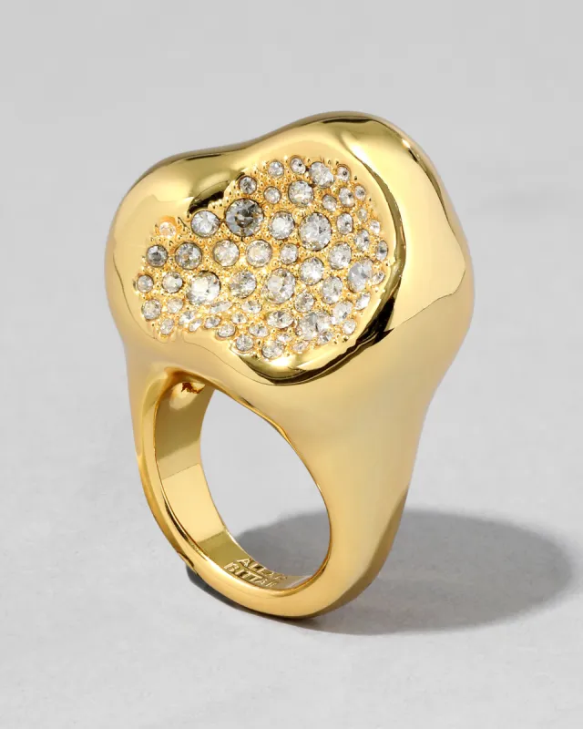 Solanales Gold Crystal Pebble Ring sold by Alexis Bittar