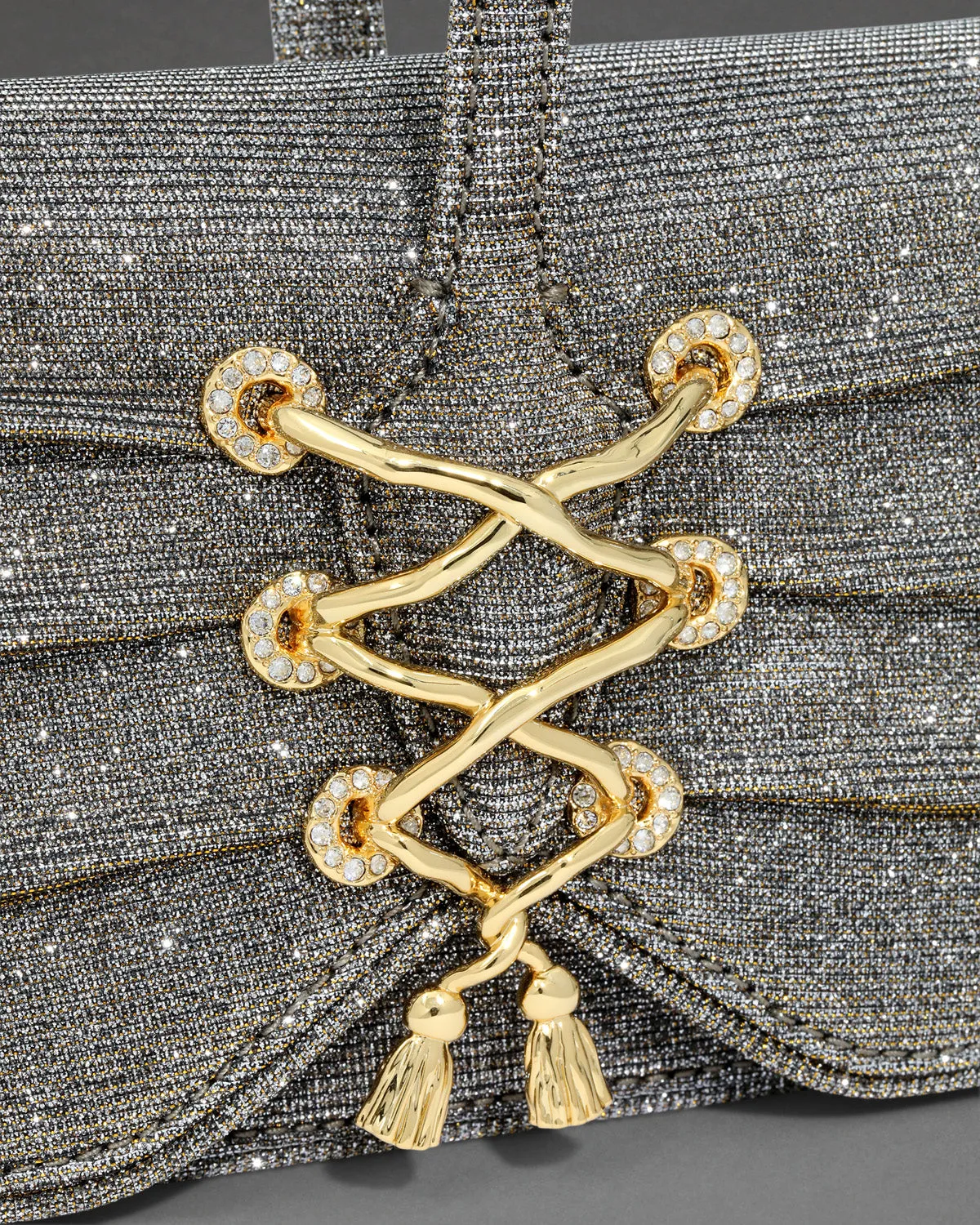 Lace-Up Wristlet- Disco Gold sold by Alexis Bittar product image thumbnail 3